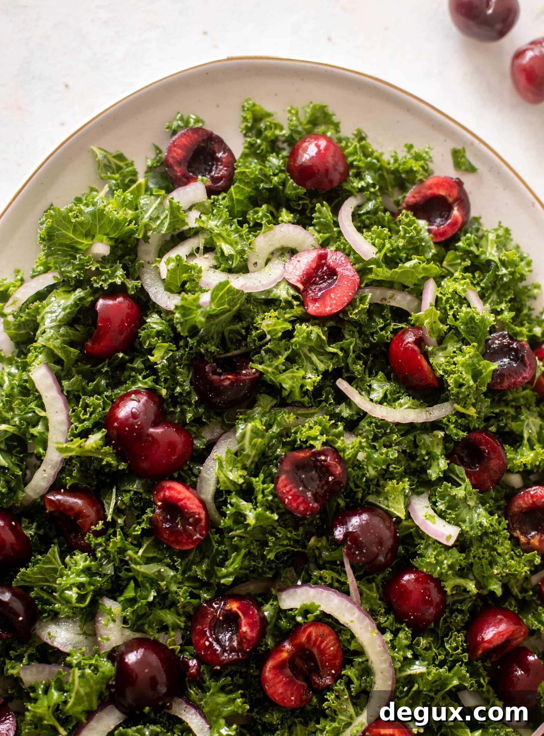 grilled chicken cherry kale salad