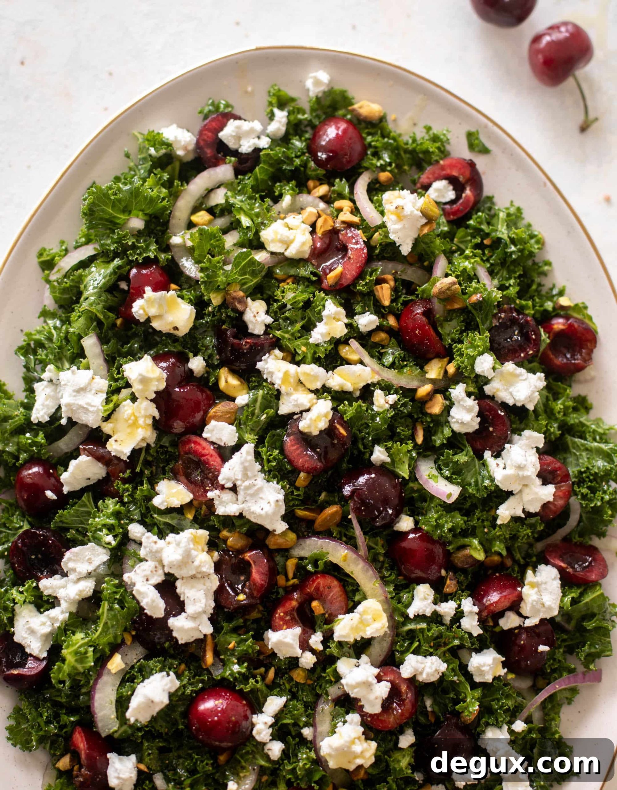 grilled chicken cherry kale salad