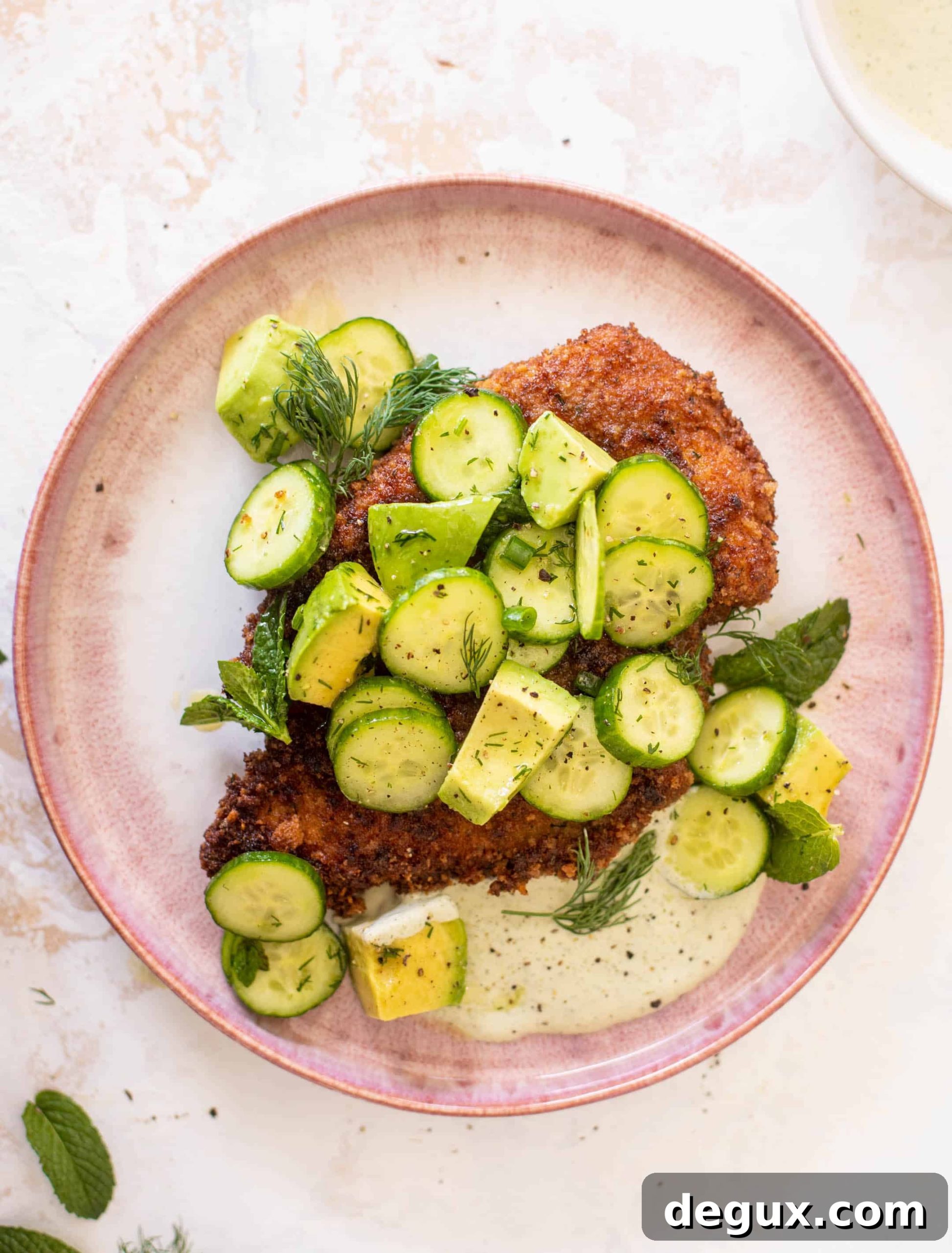 Crispy Chicken with Fresh Avocado Salad Recipe 6 crispy chicken with avocado salad