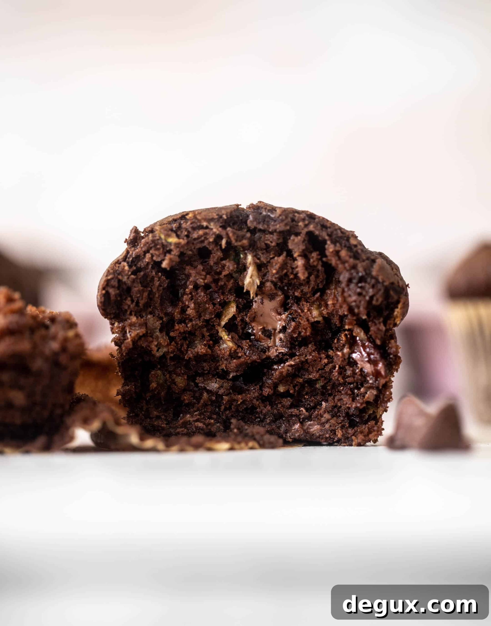 double chocolate zucchini muffins