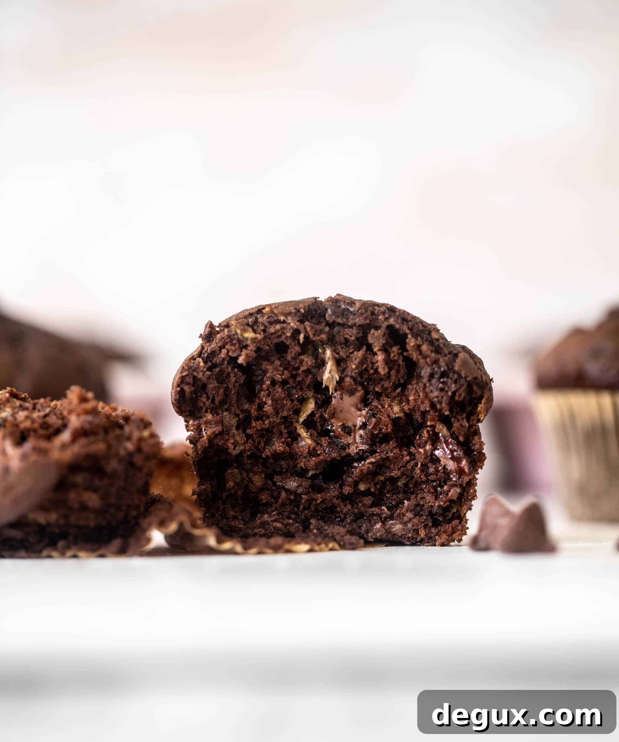 double chocolate zucchini muffins