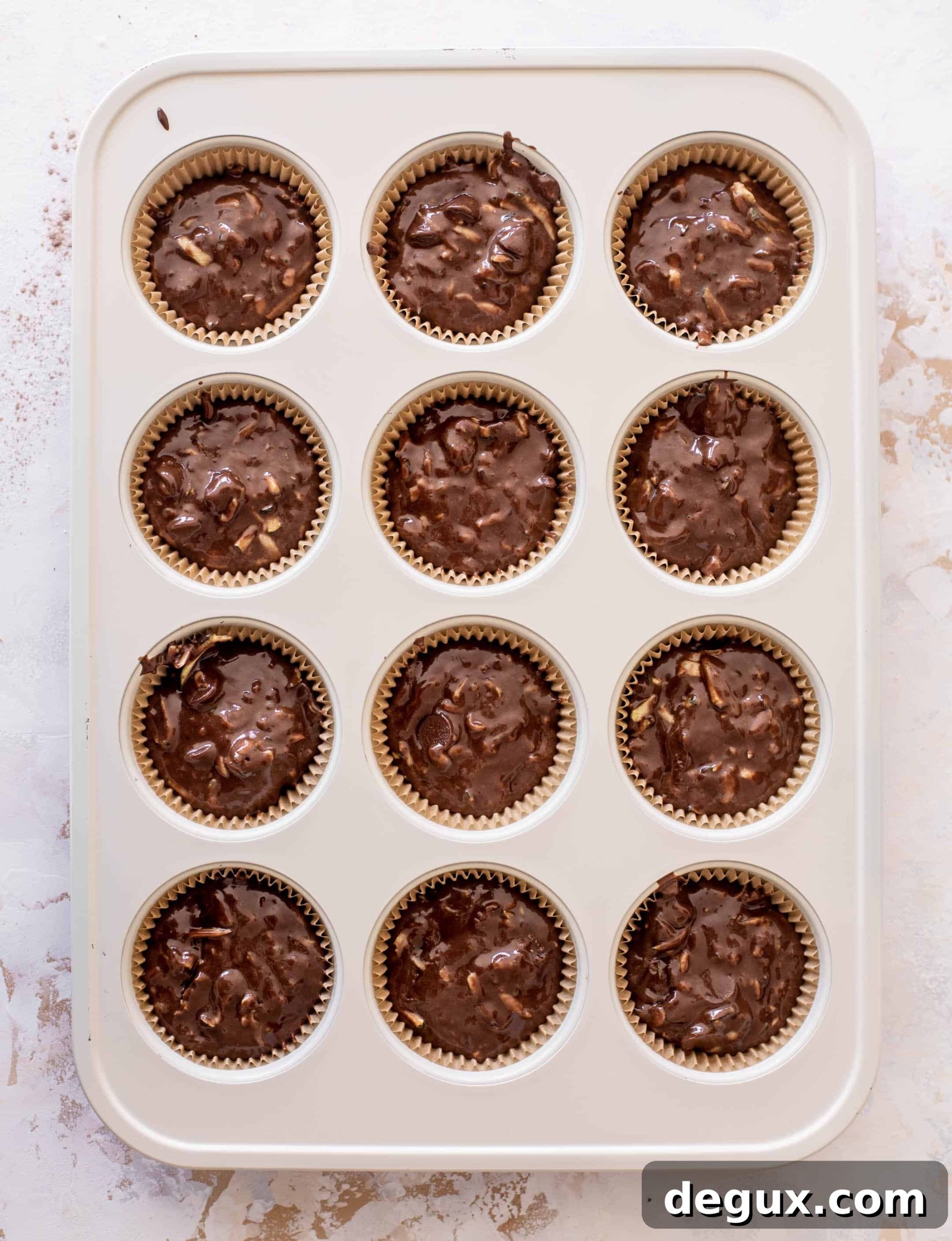 double chocolate zucchini muffins