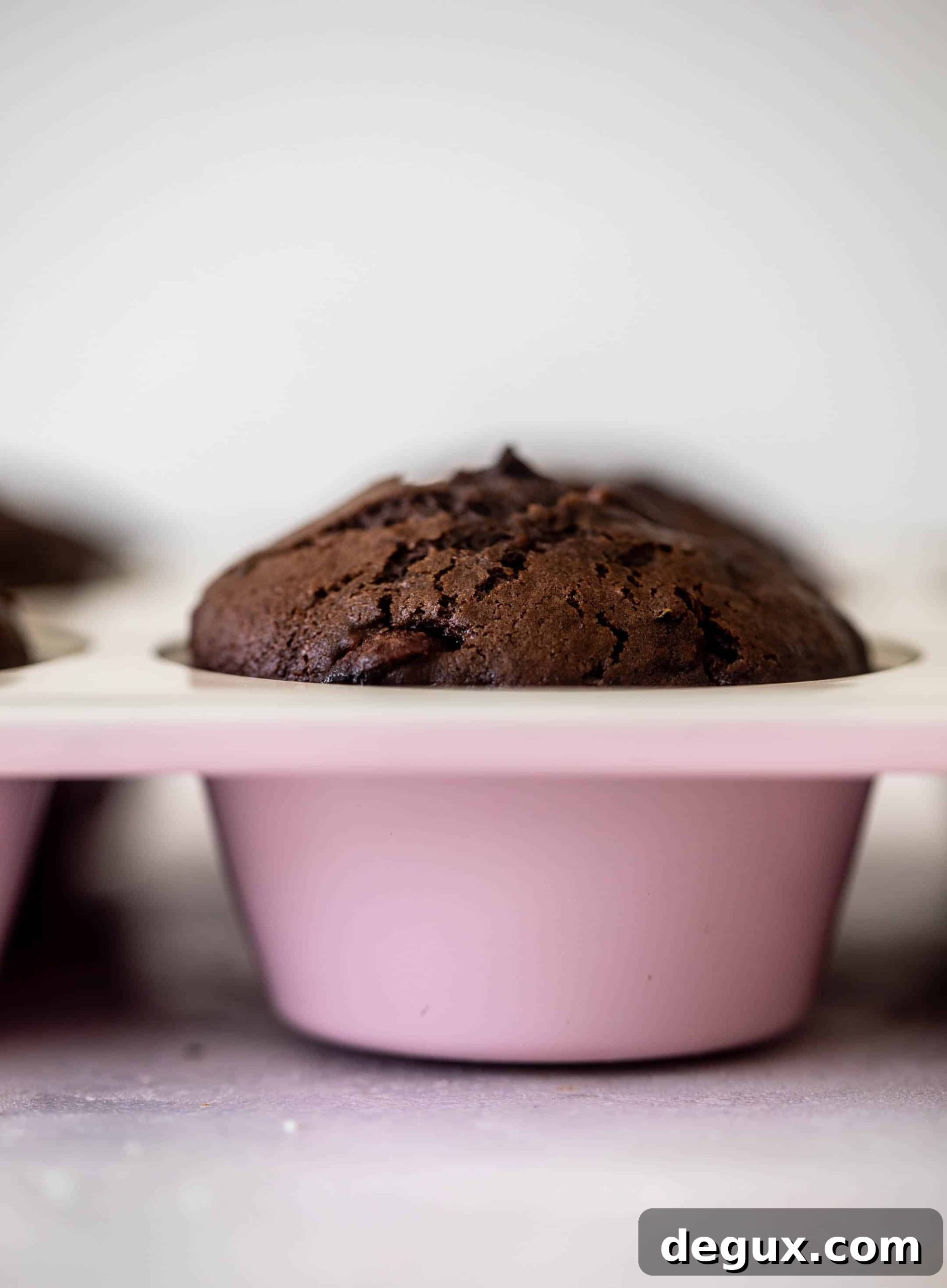 double chocolate zucchini muffins