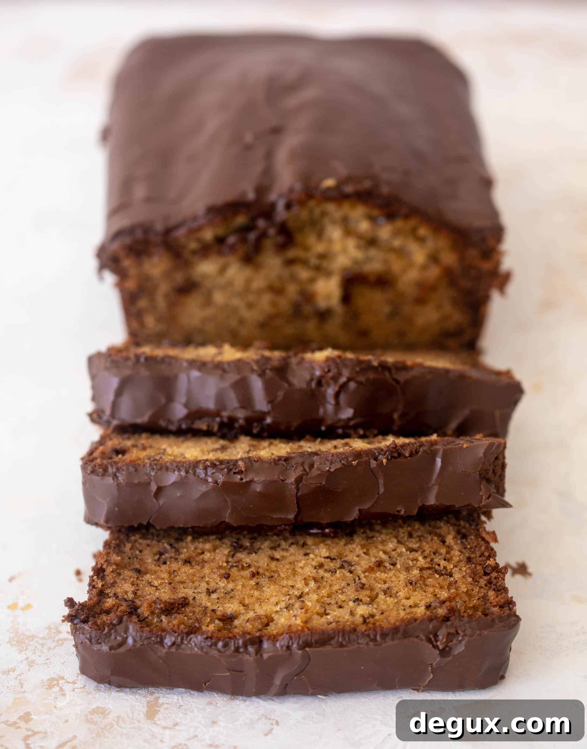 Chocolate-Glazed Banana Bread Recipe with Moist Texture 9 chocolate glazed banana bread