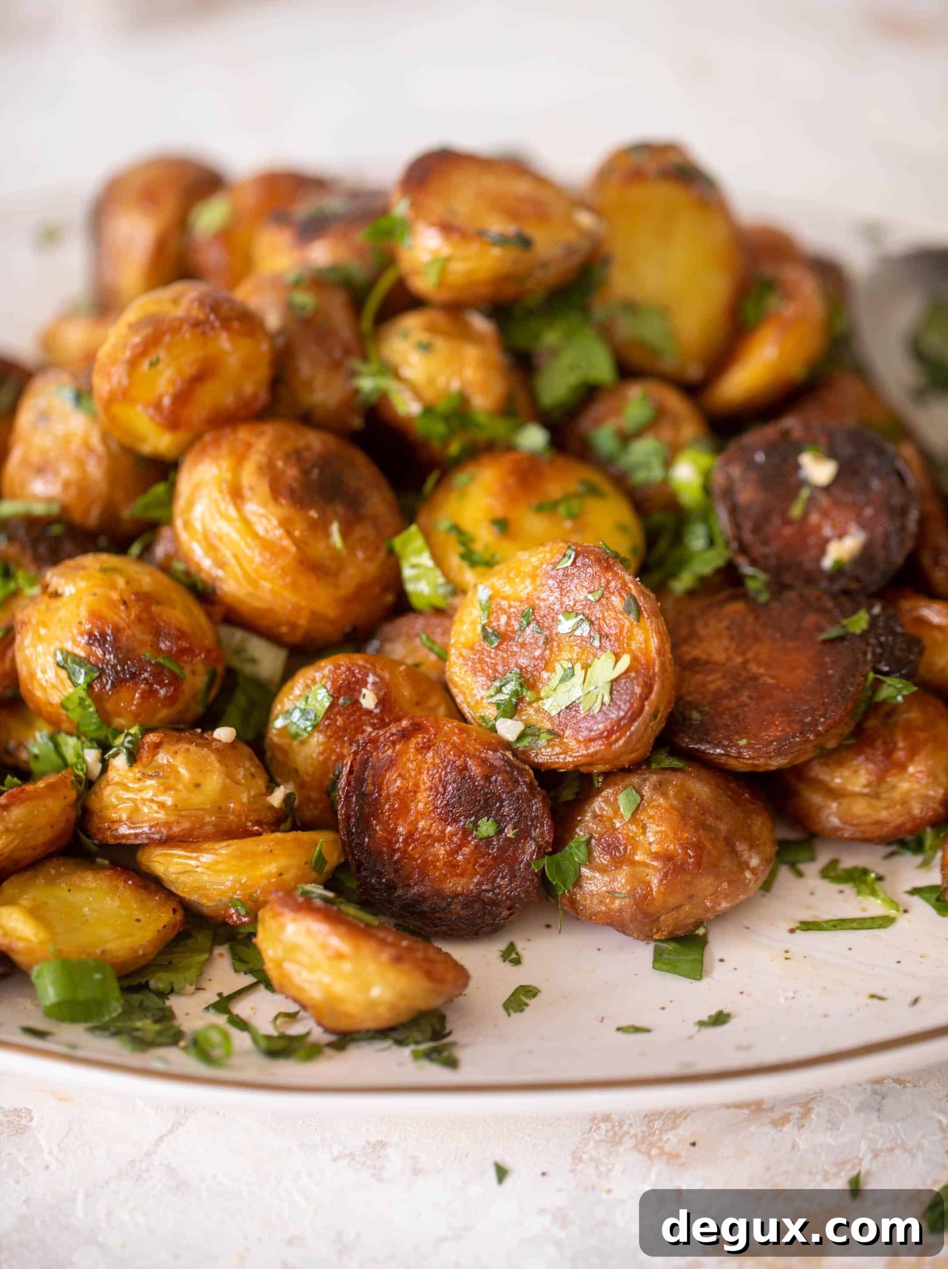 Herby Garlic-Crisped Potatoes with Mixed Fresh Herbs 7 best crispy roasted potatoes with herbs