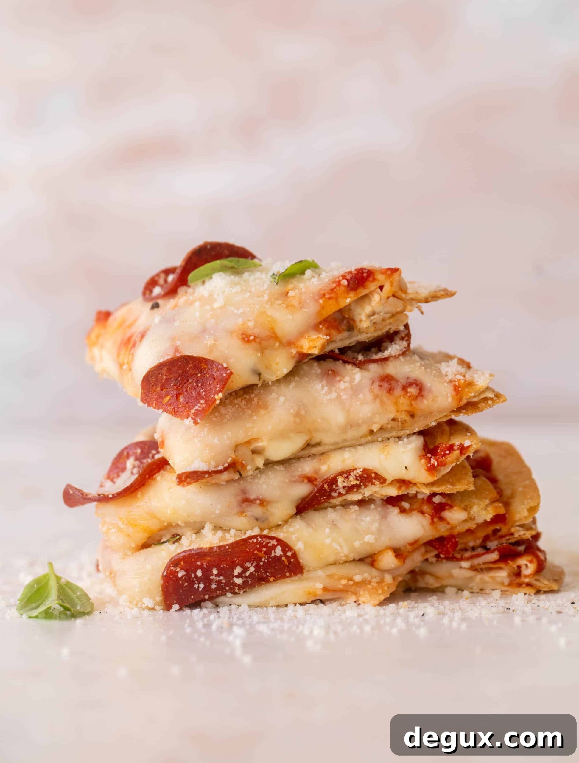 baked pizza chicken quesadillas