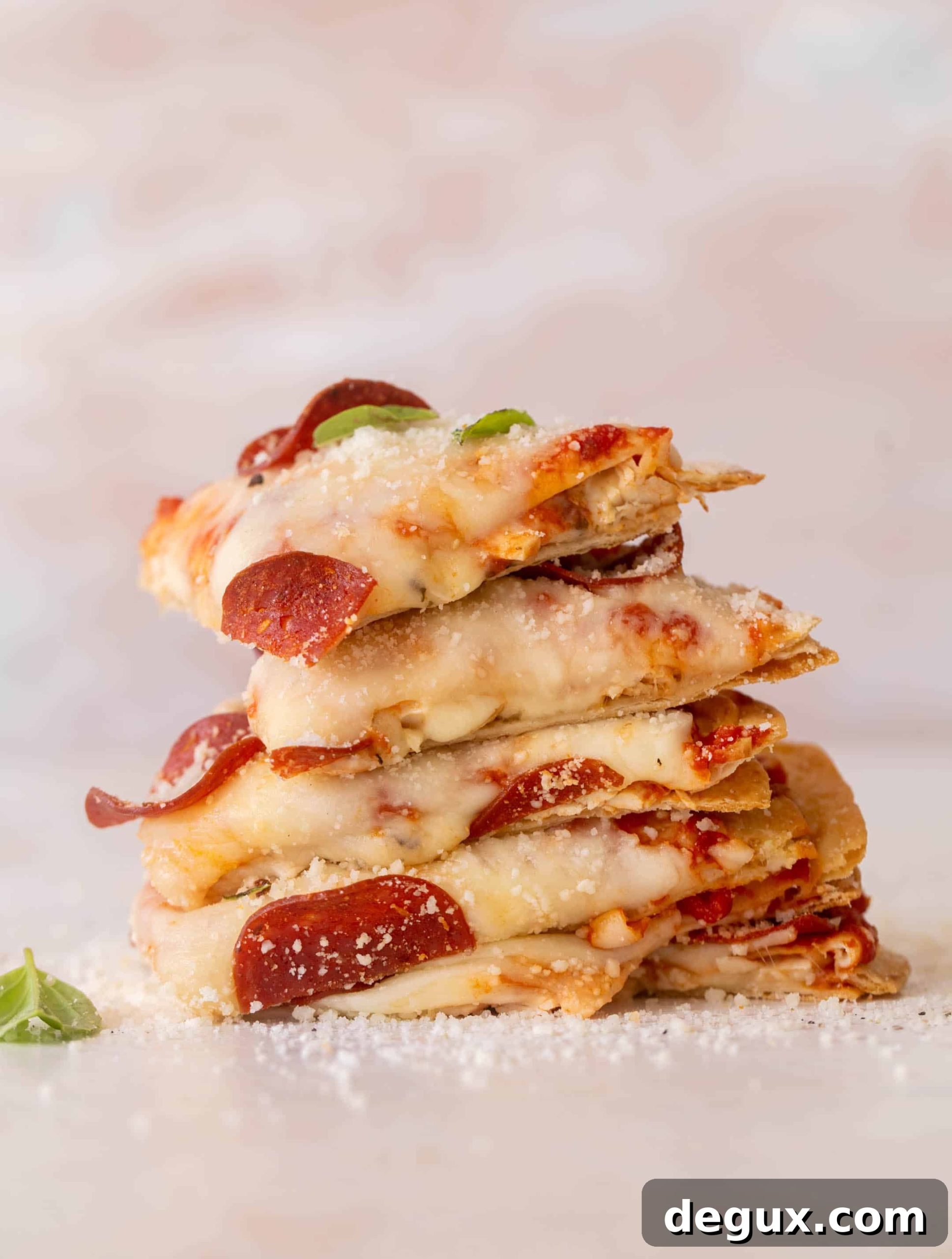 baked pizza chicken quesadillas