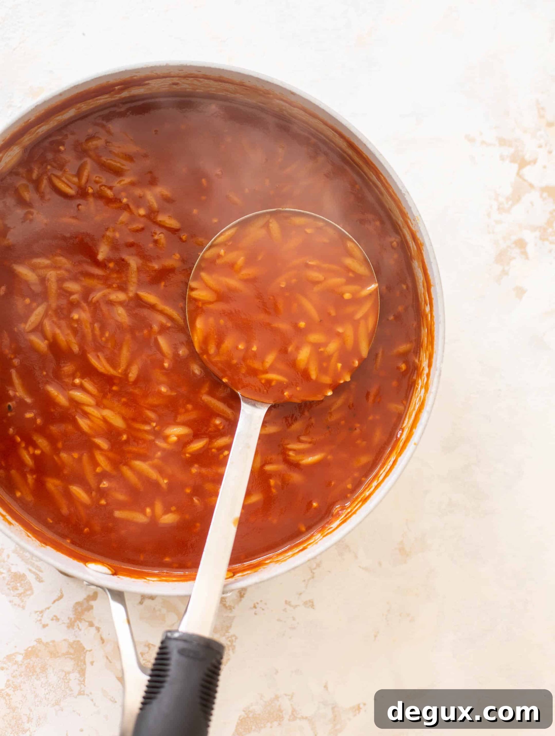 tomato orzo soup with crunchy cheddar toasts