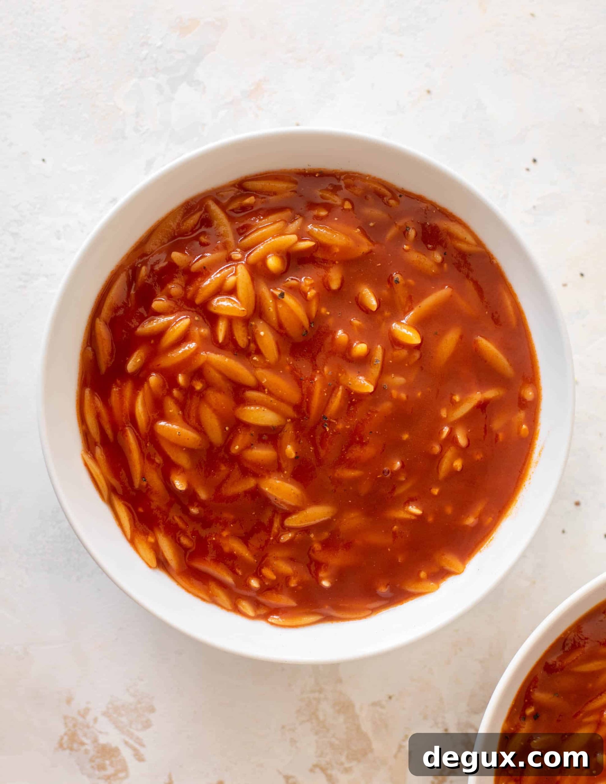 tomato orzo soup with crunchy cheddar toasts
