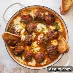 Baked Pesto Meatballs with Burrata and Melted Cheese 11 img 95458 10