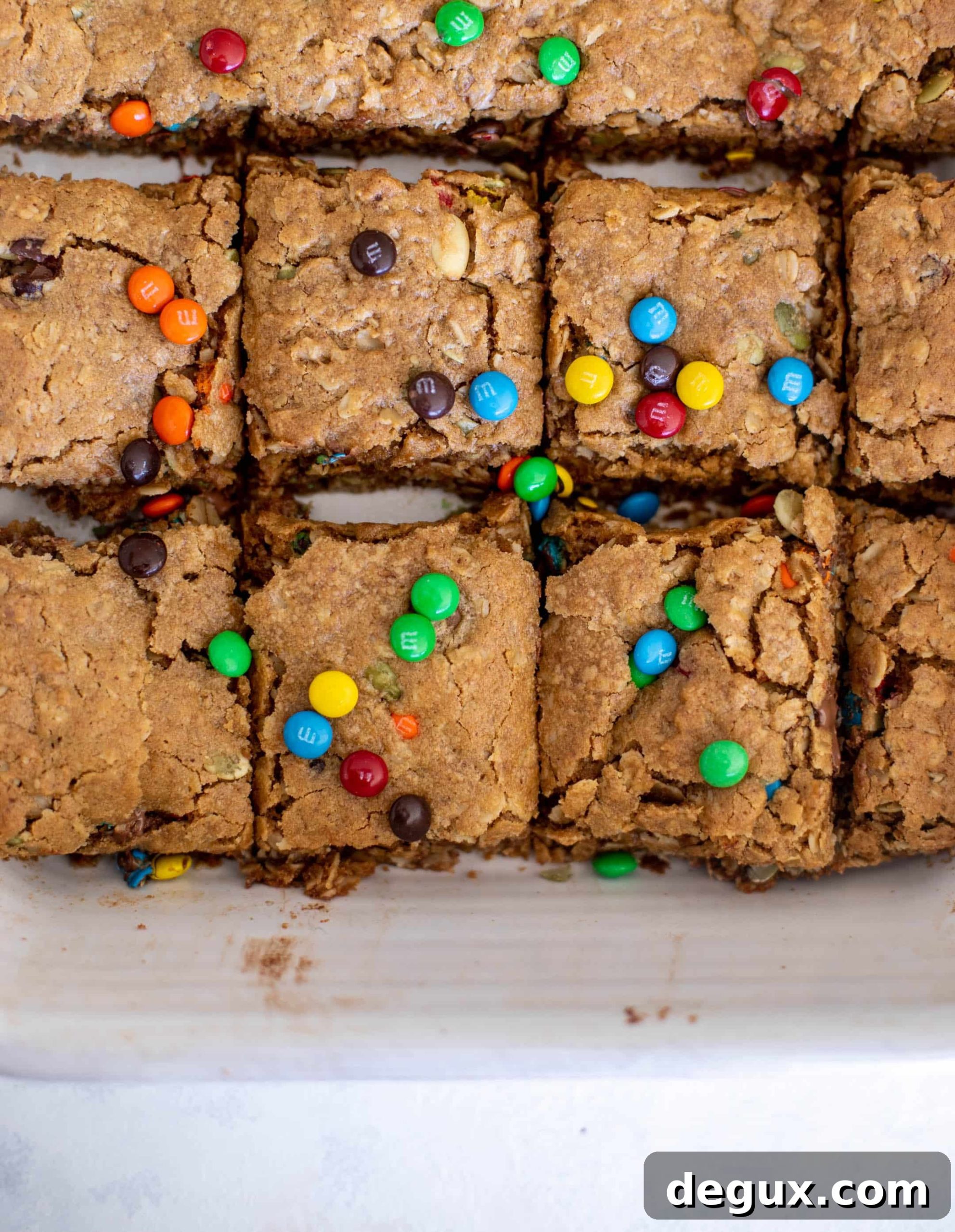 Autumn Monster Cookie Bars Recipe — Soft Spiced Candy Cookie Bars 5 autumn monster cookie bars