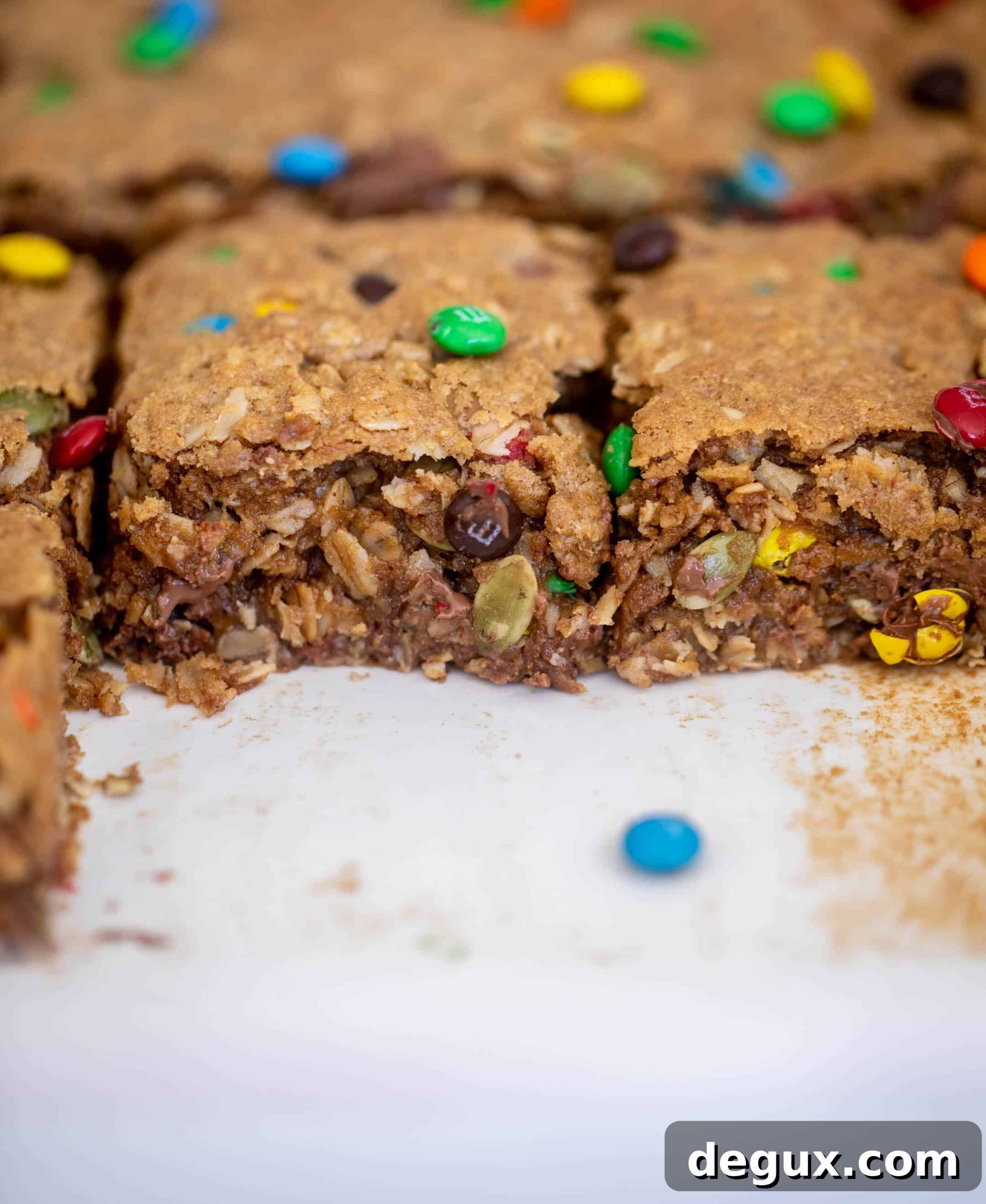 Autumn Monster Cookie Bars Recipe — Soft Spiced Candy Cookie Bars 6 autumn monster cookie bars