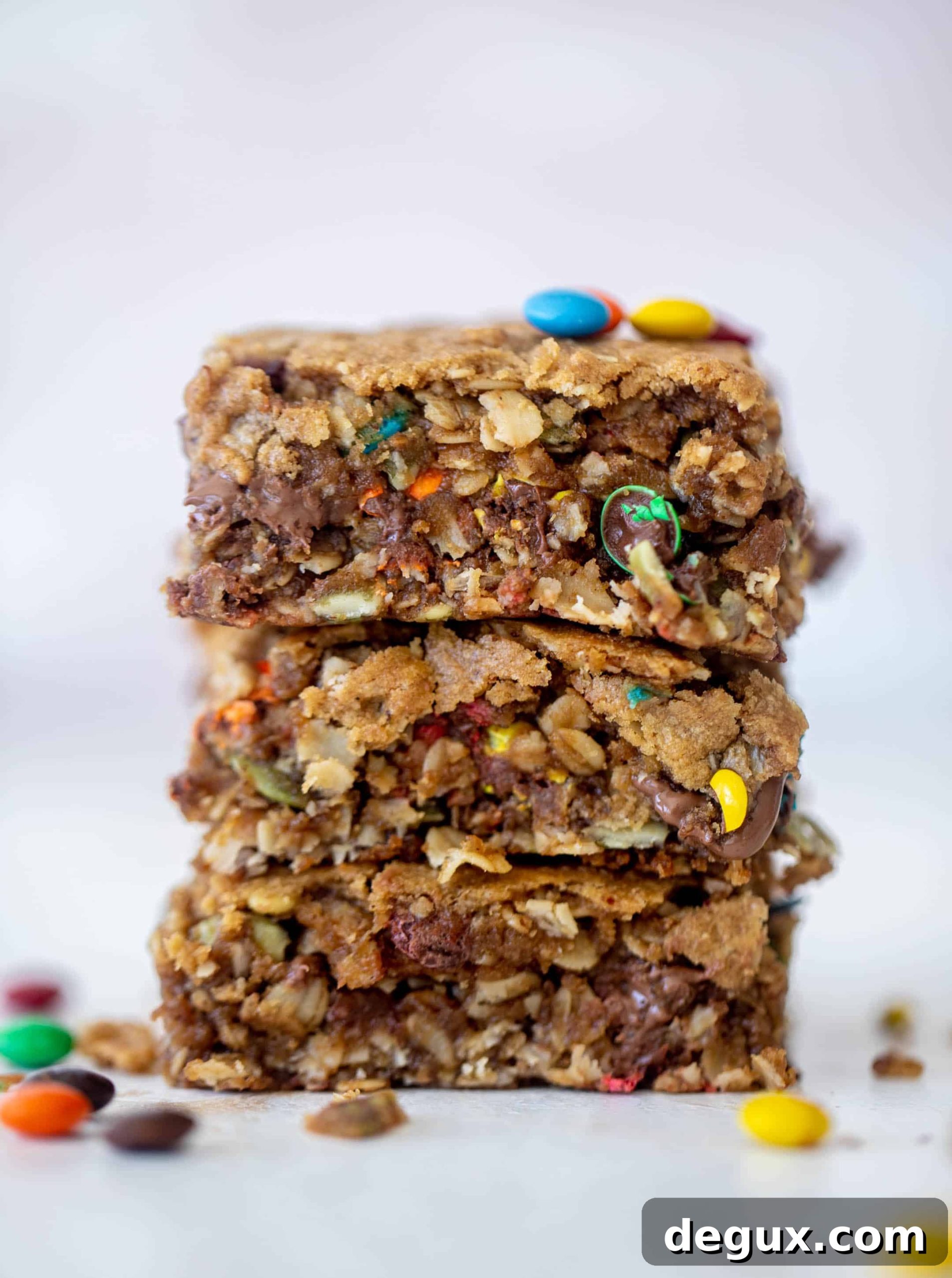 Autumn Monster Cookie Bars Recipe — Soft Spiced Candy Cookie Bars 7 autumn monster cookie bars