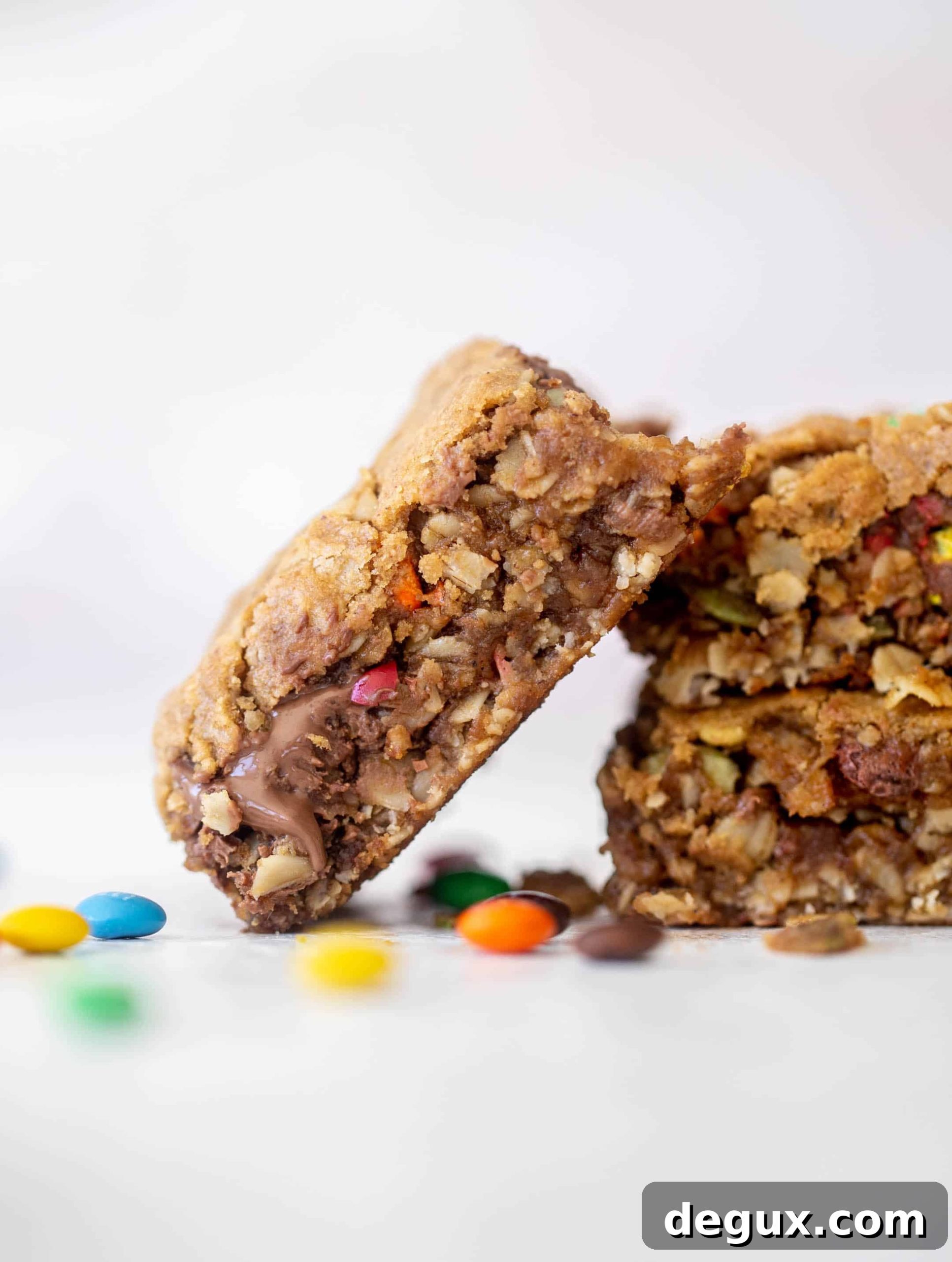 Autumn Monster Cookie Bars Recipe — Soft Spiced Candy Cookie Bars 8 autumn monster cookie bars