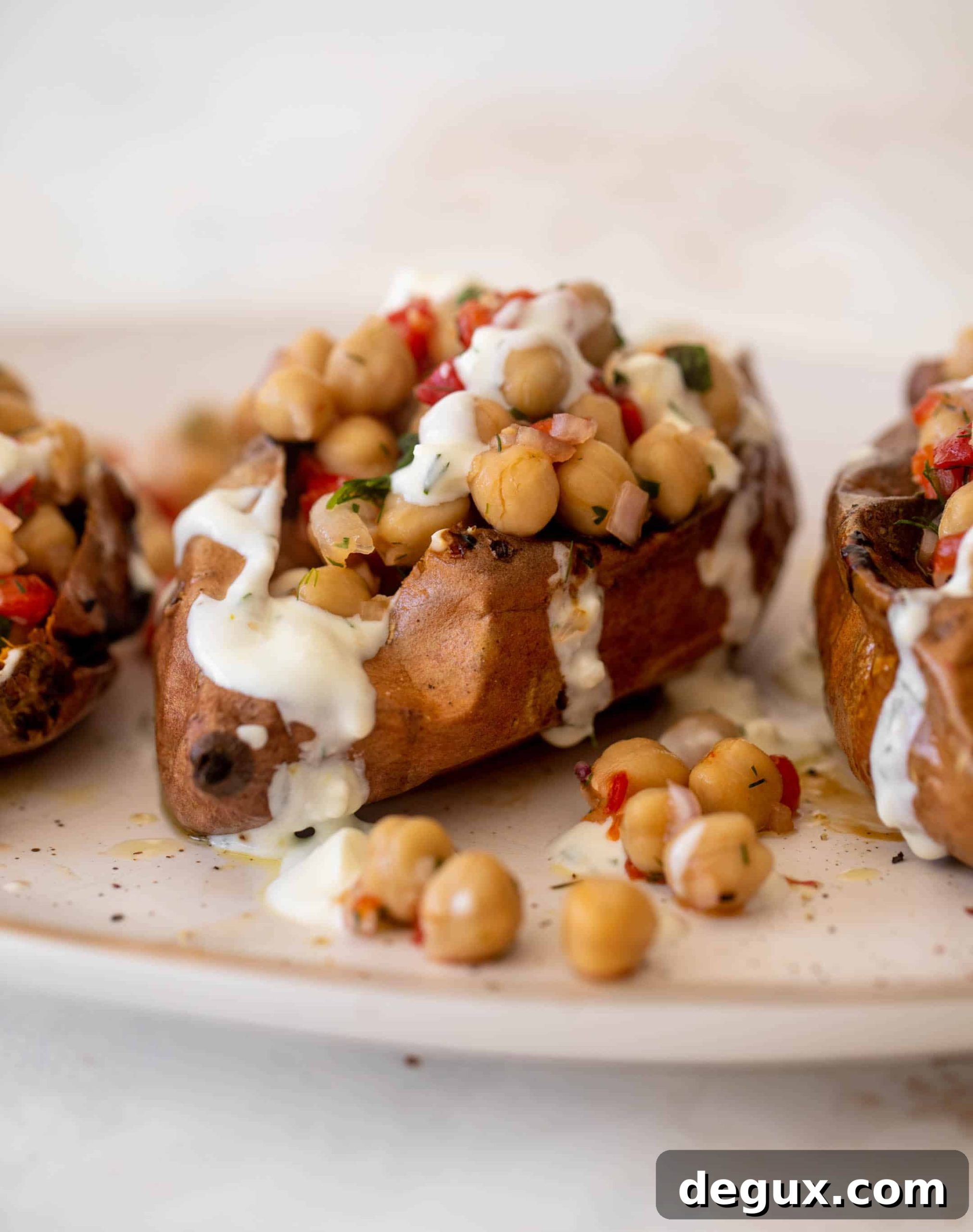mediterranean stuffed sweet potatoes