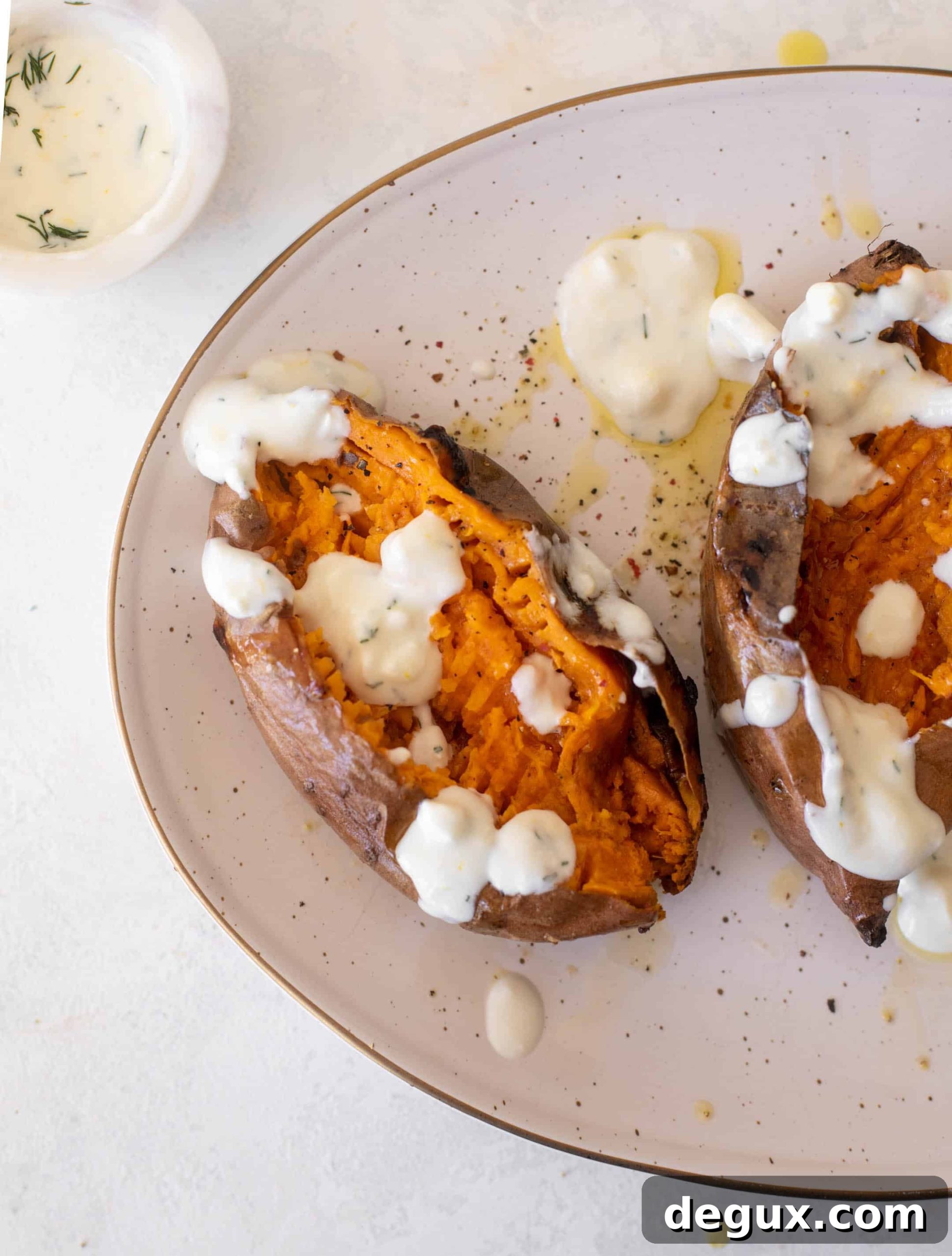 mediterranean stuffed sweet potatoes