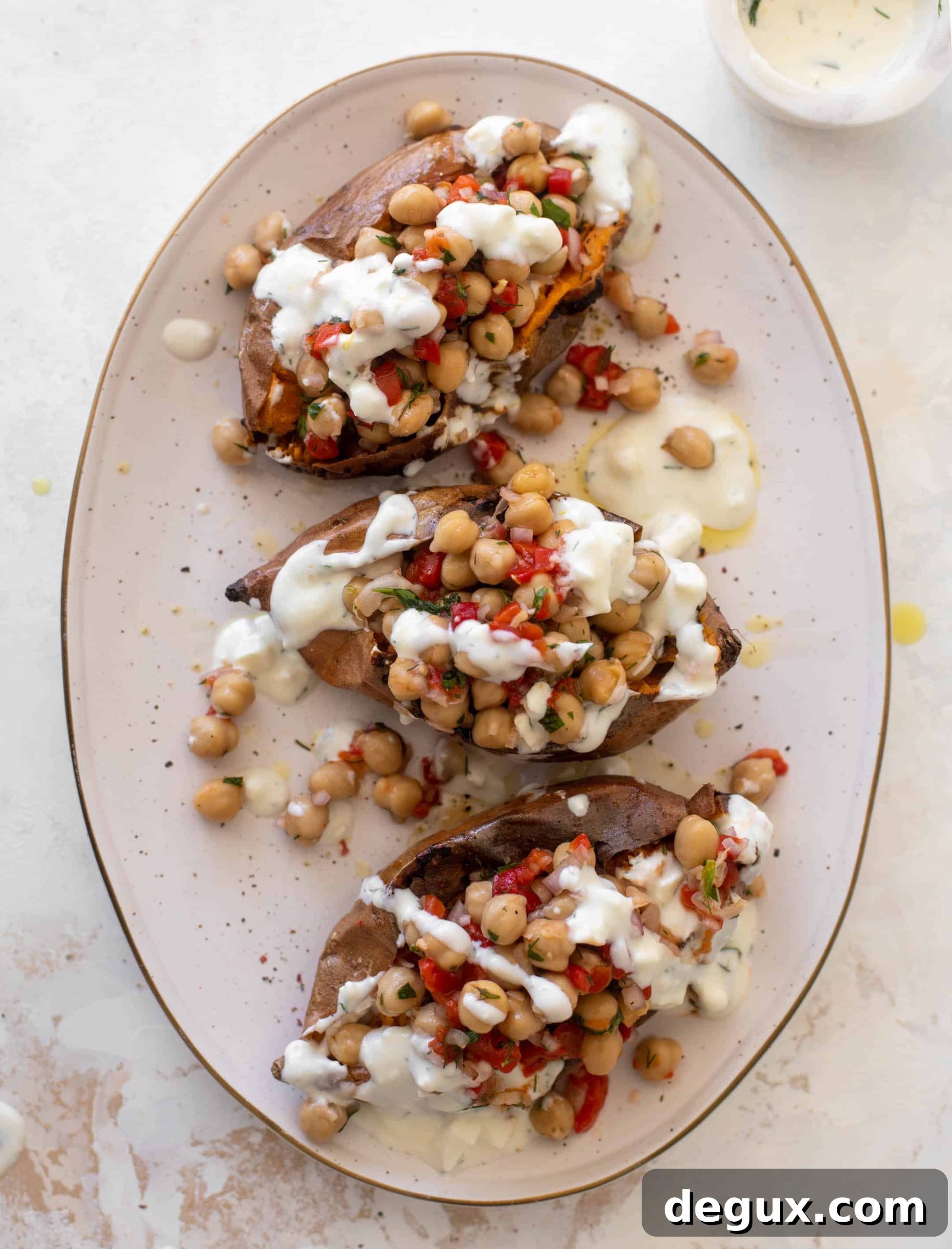 mediterranean stuffed sweet potatoes
