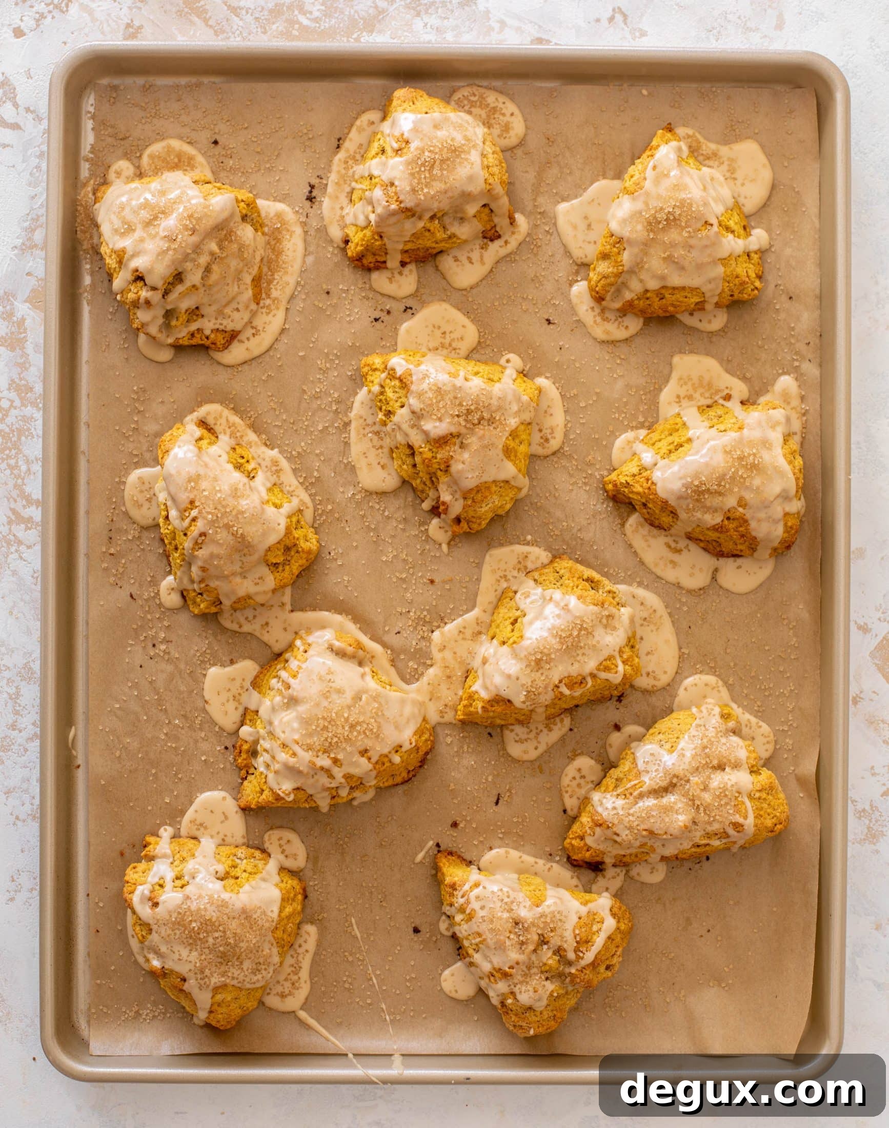 pumpkin scones with espresso glaze