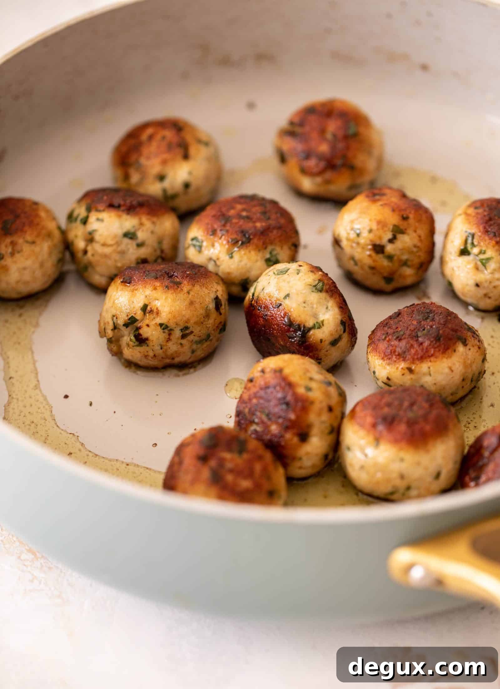 parmesan chicken meatballs with tomato orzo