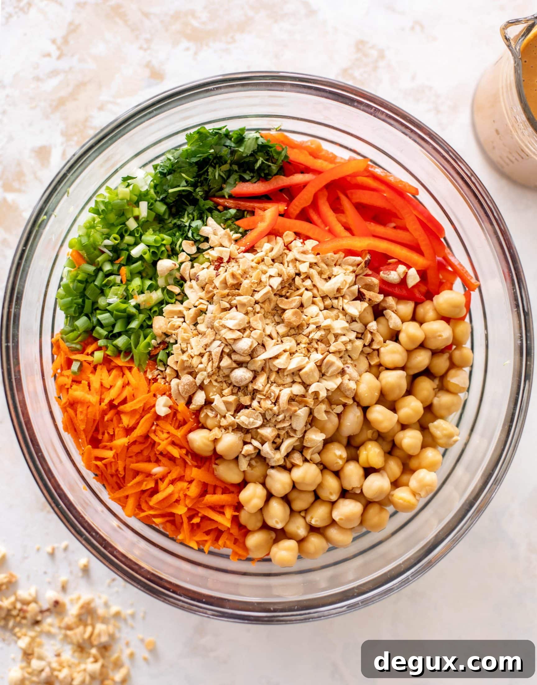 Crispy Chickpea Salad with Creamy Peanut Dressing 6 chickpea crunch salad with peanut dressing