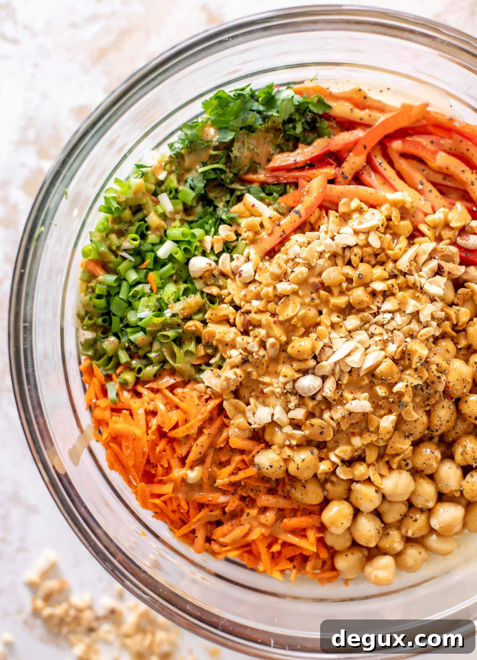 Crispy Chickpea Salad with Creamy Peanut Dressing 7 chickpea crunch salad with peanut dressing