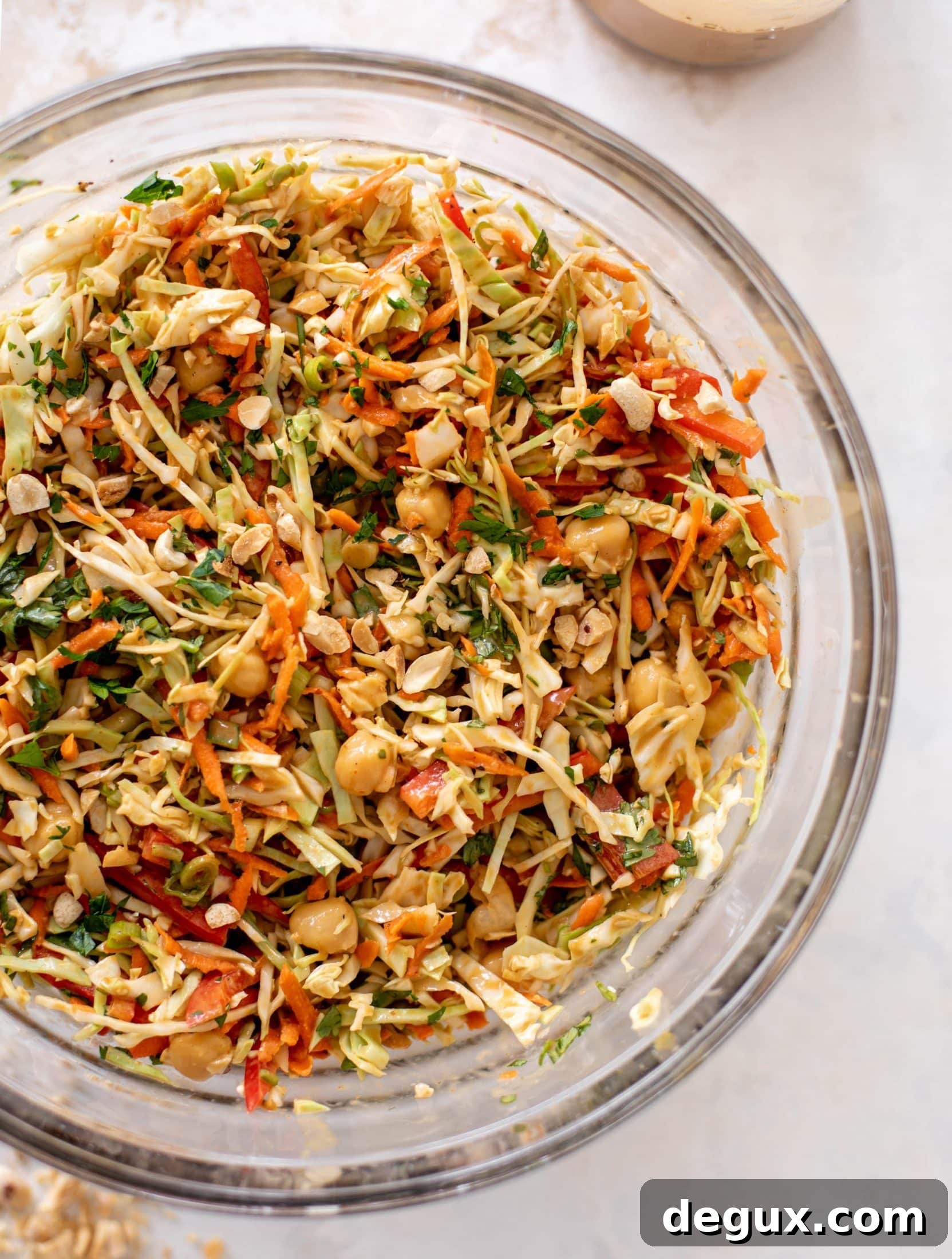 Crispy Chickpea Salad with Creamy Peanut Dressing 8 chickpea crunch salad with peanut dressing