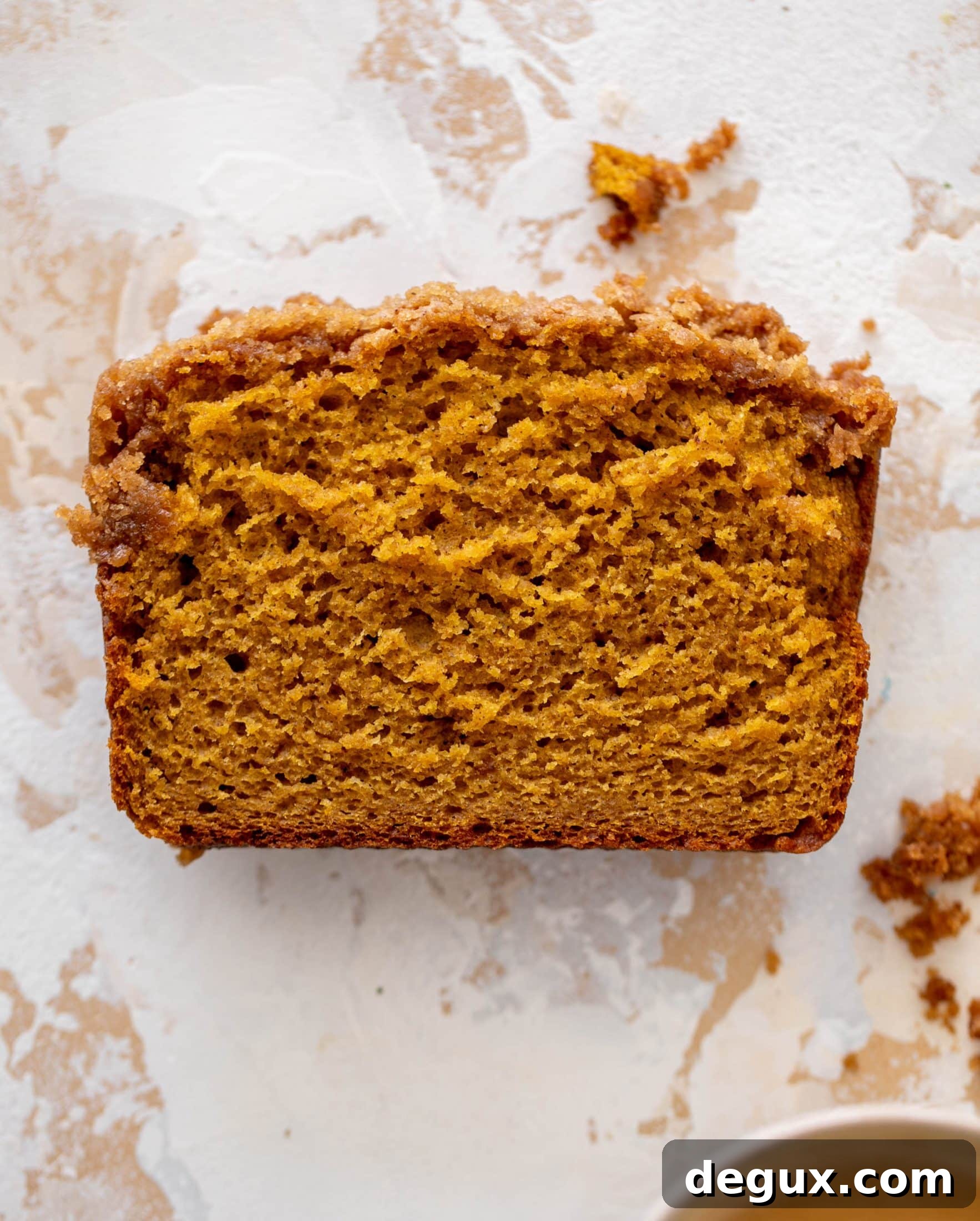 pumpkin bread with chai crumble