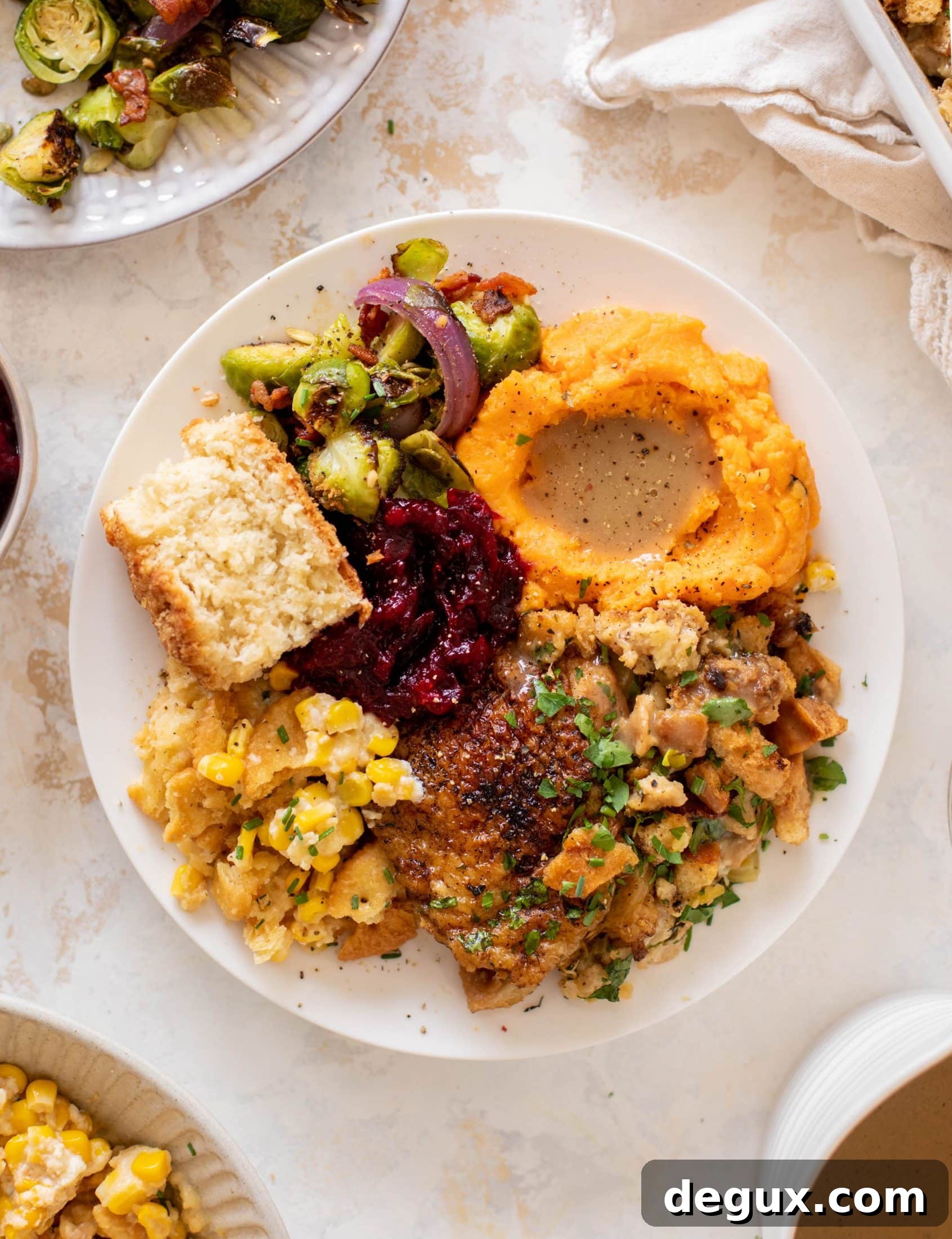 thanksgiving chicken and stuffing