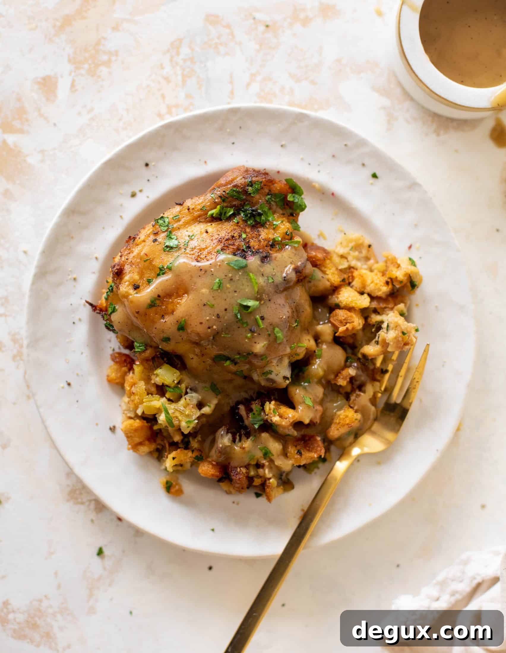 thanksgiving chicken and stuffing