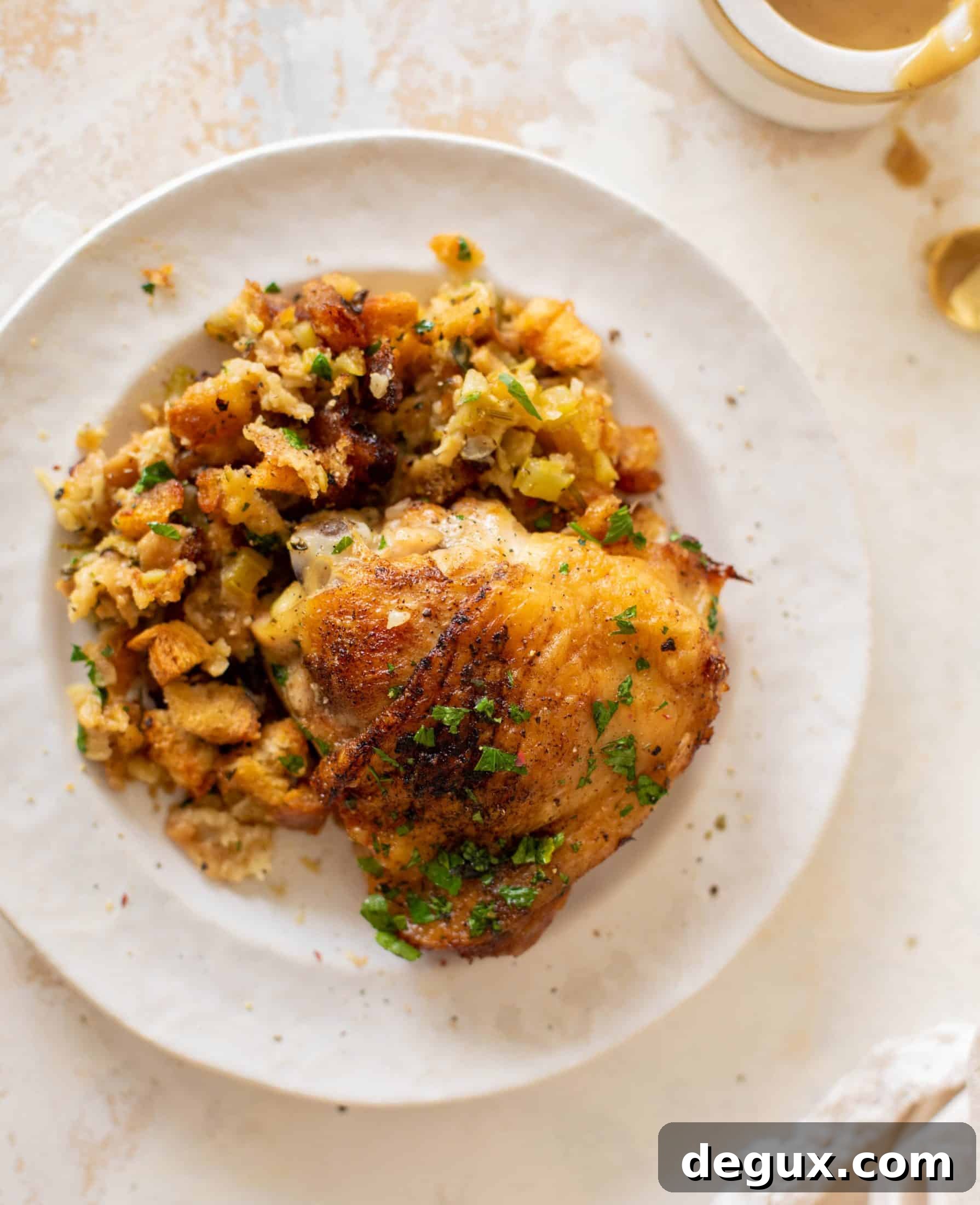 thanksgiving chicken and stuffing
