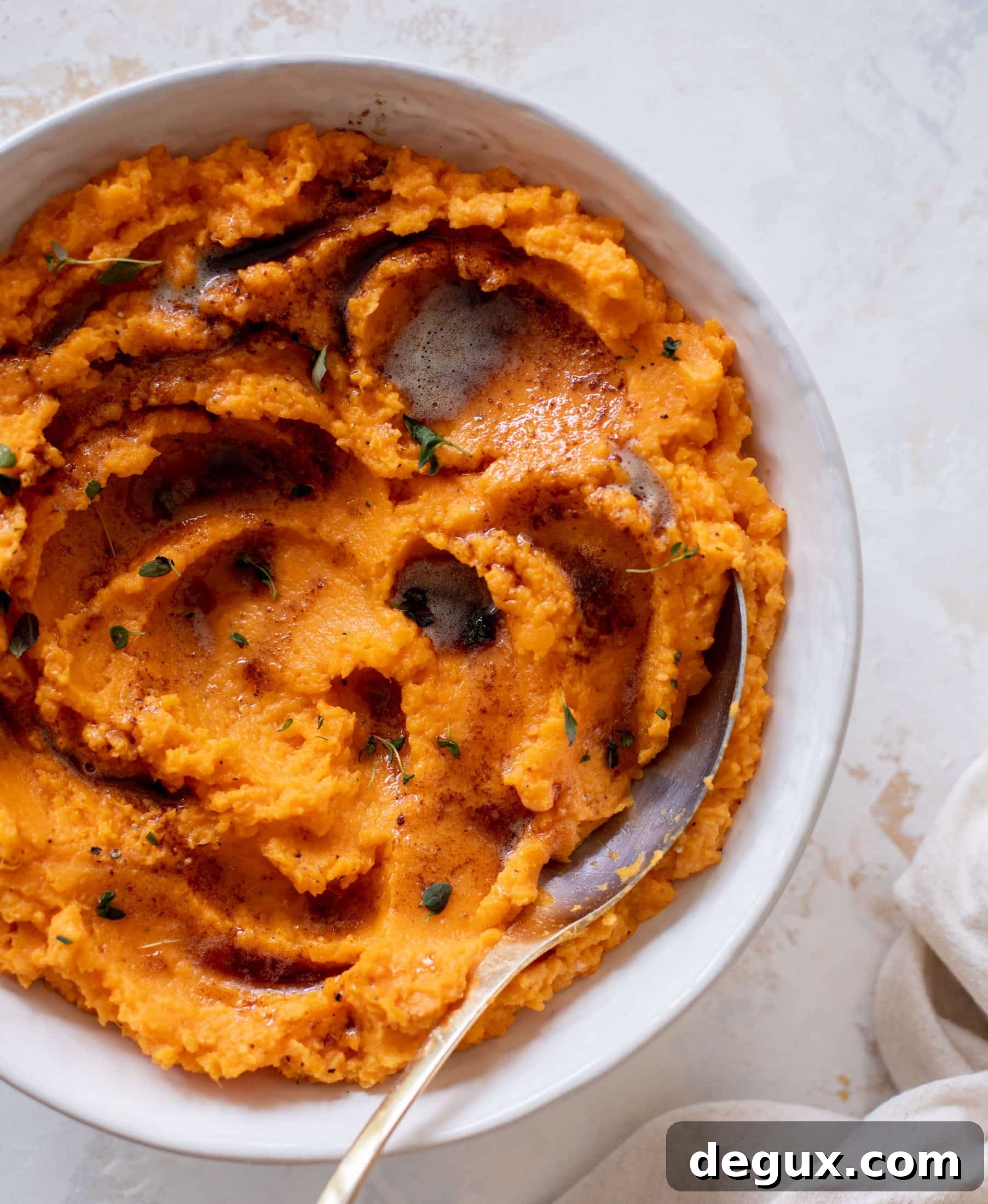 Brown Butter Herb Mashed Sweet Potatoes Recipe 11 brown butter herb mashed sweet potatoes
