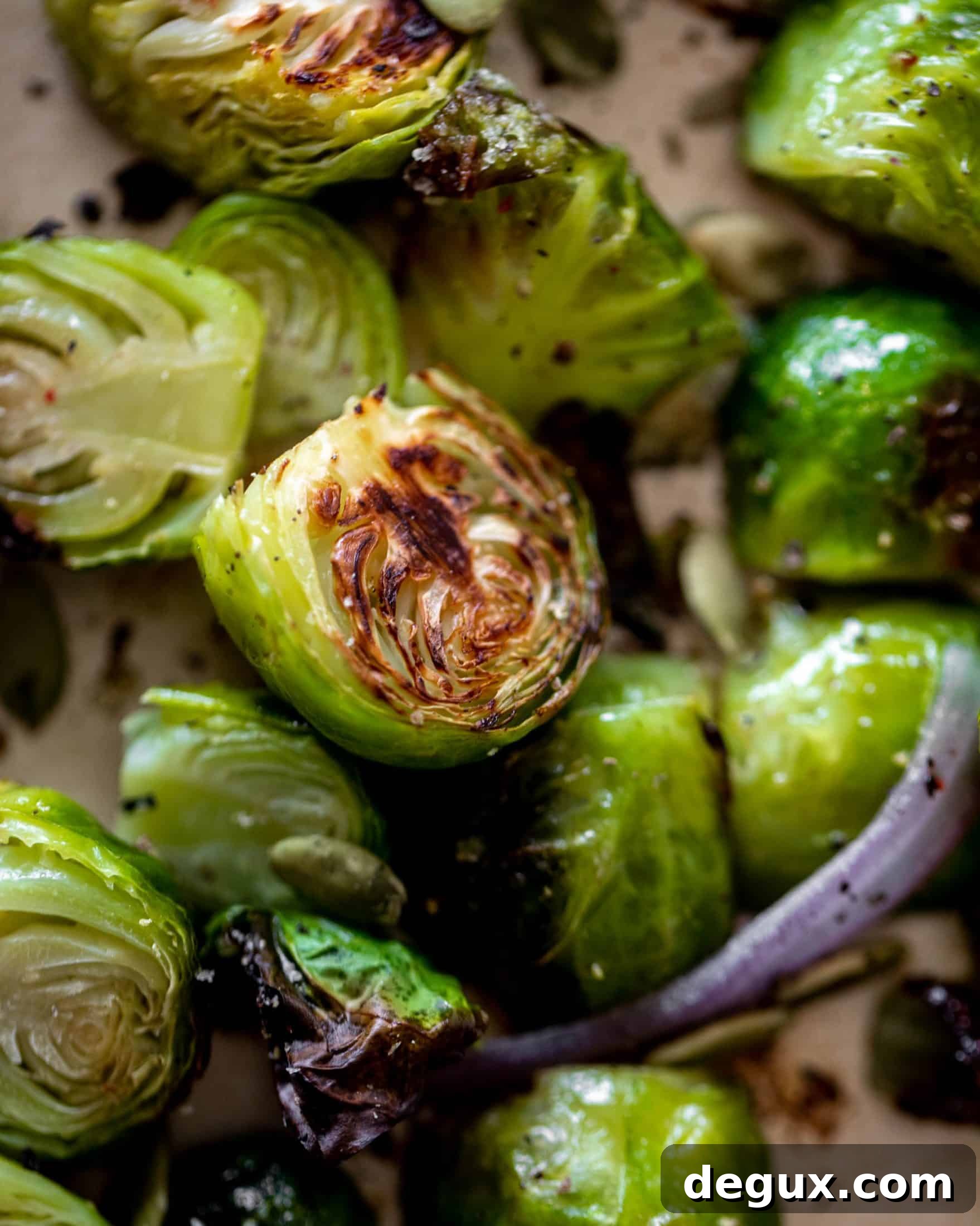 roasted brussels sprouts with hot bacon vinaigrette