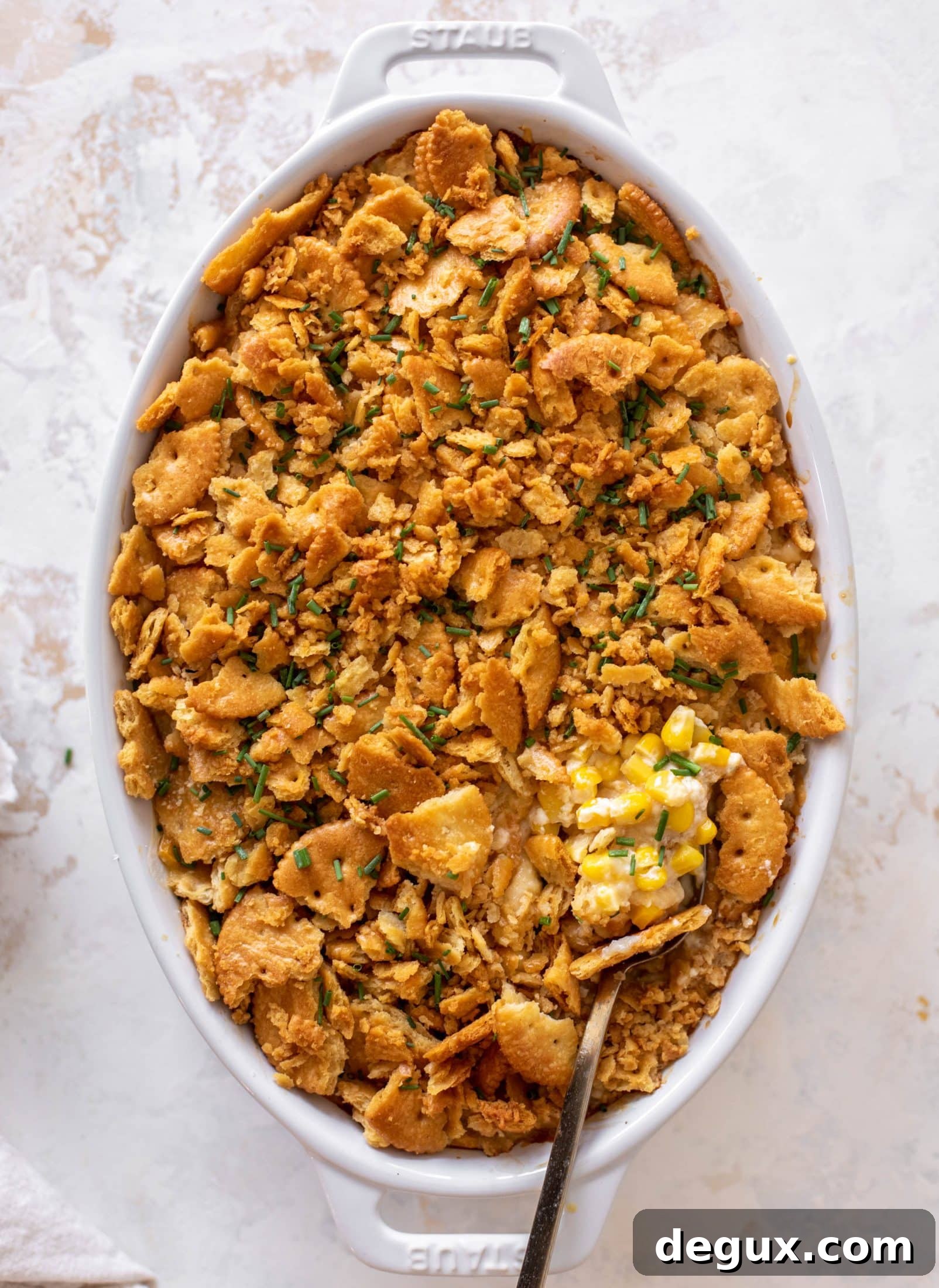 scalloped corn with ritz cracker crunchies