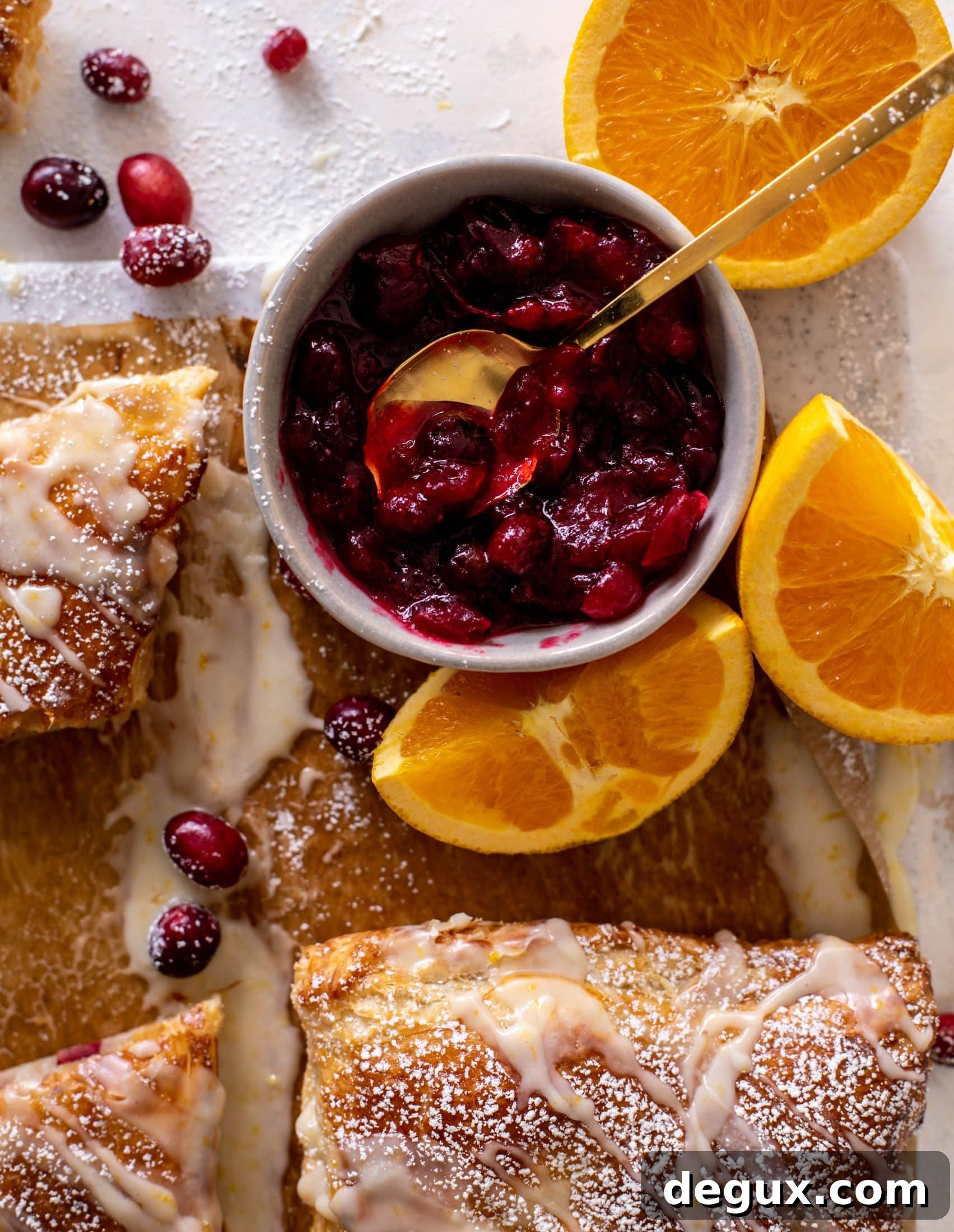 Cranberry Orange Cream Cheese Danish Recipe for Holiday Brunch 14 cranberry orange cheese danish