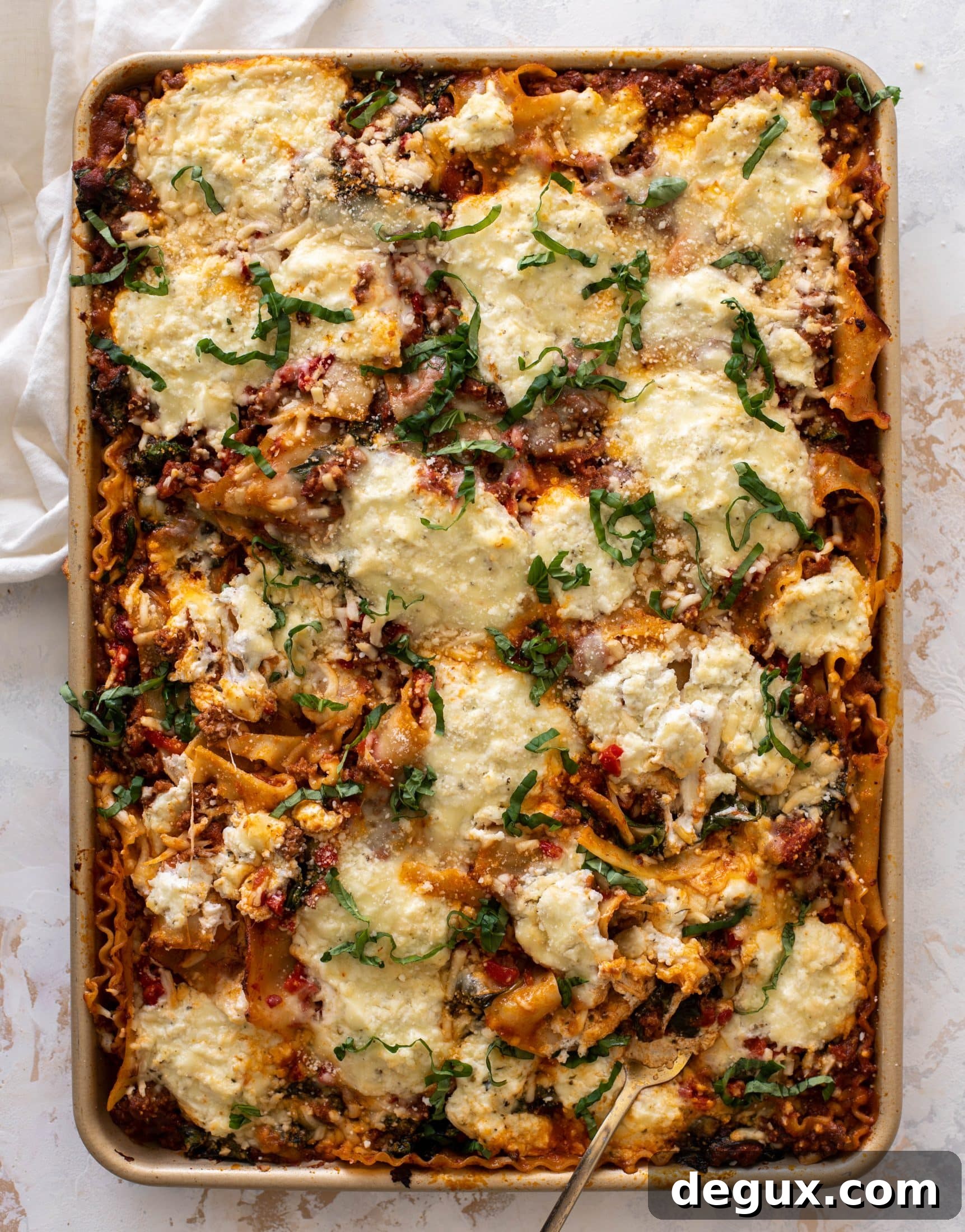 sheet pan lasagna