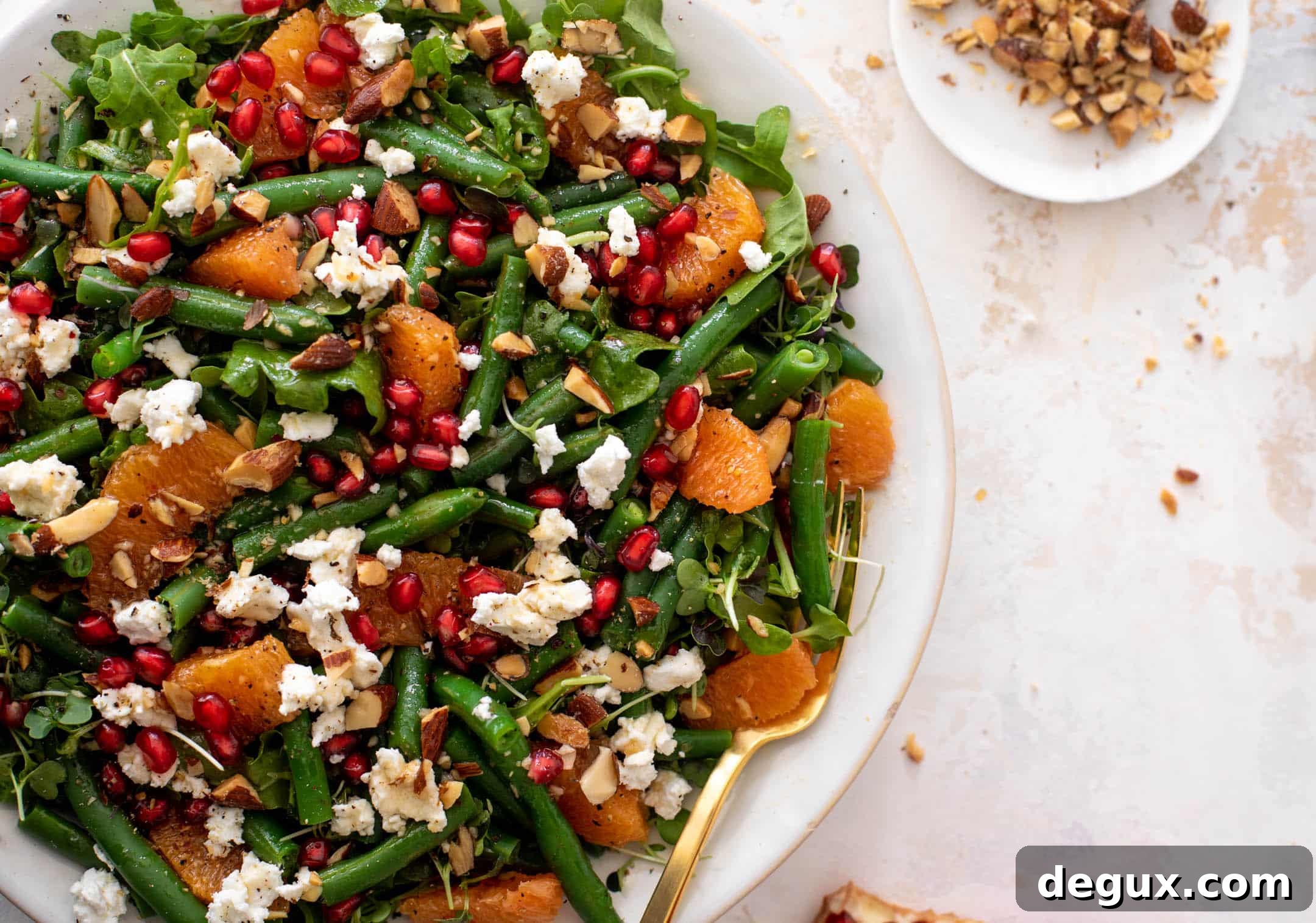 Festive Citrus Green Bean Salad with Pomegranate & Feta 11 christmas green bean salad