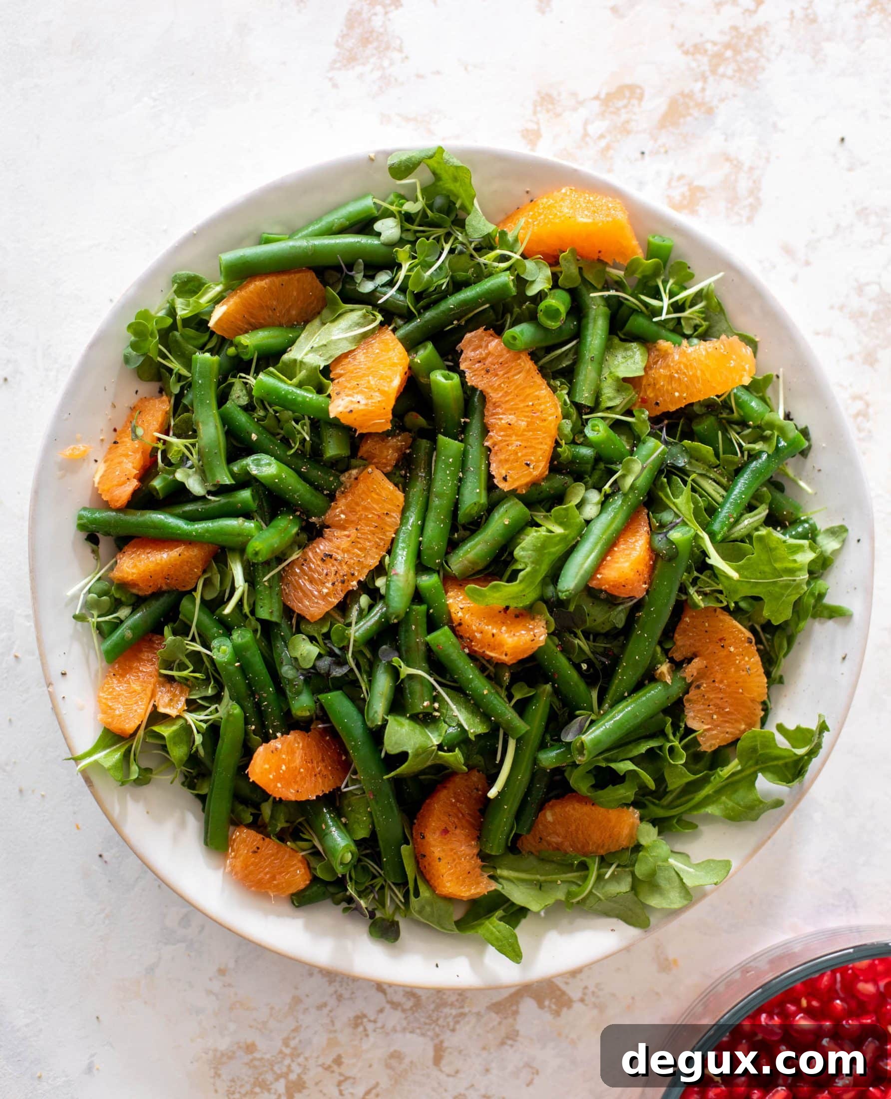 Festive Citrus Green Bean Salad with Pomegranate & Feta 5 christmas green bean salad