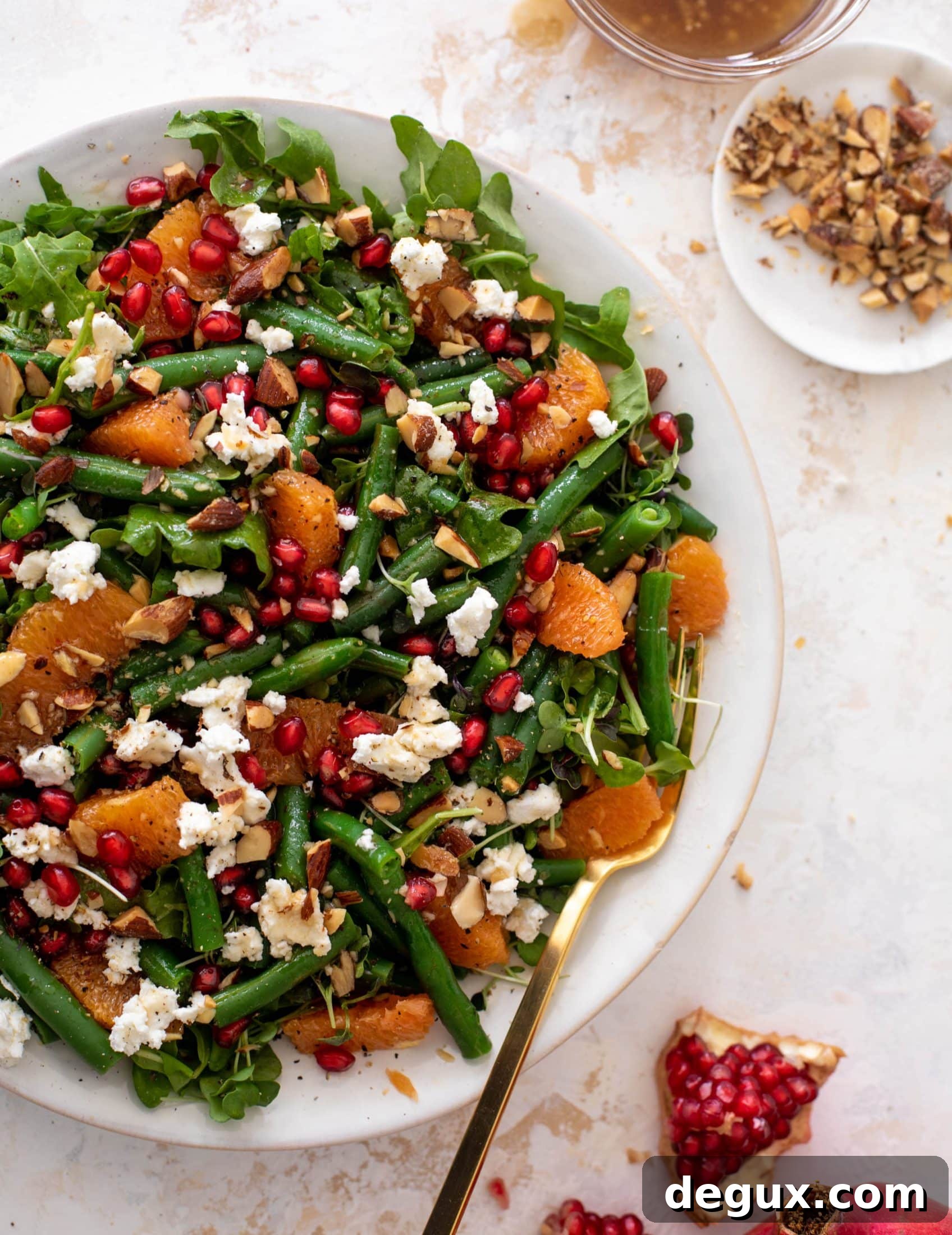Festive Citrus Green Bean Salad with Pomegranate & Feta 7 christmas green bean salad