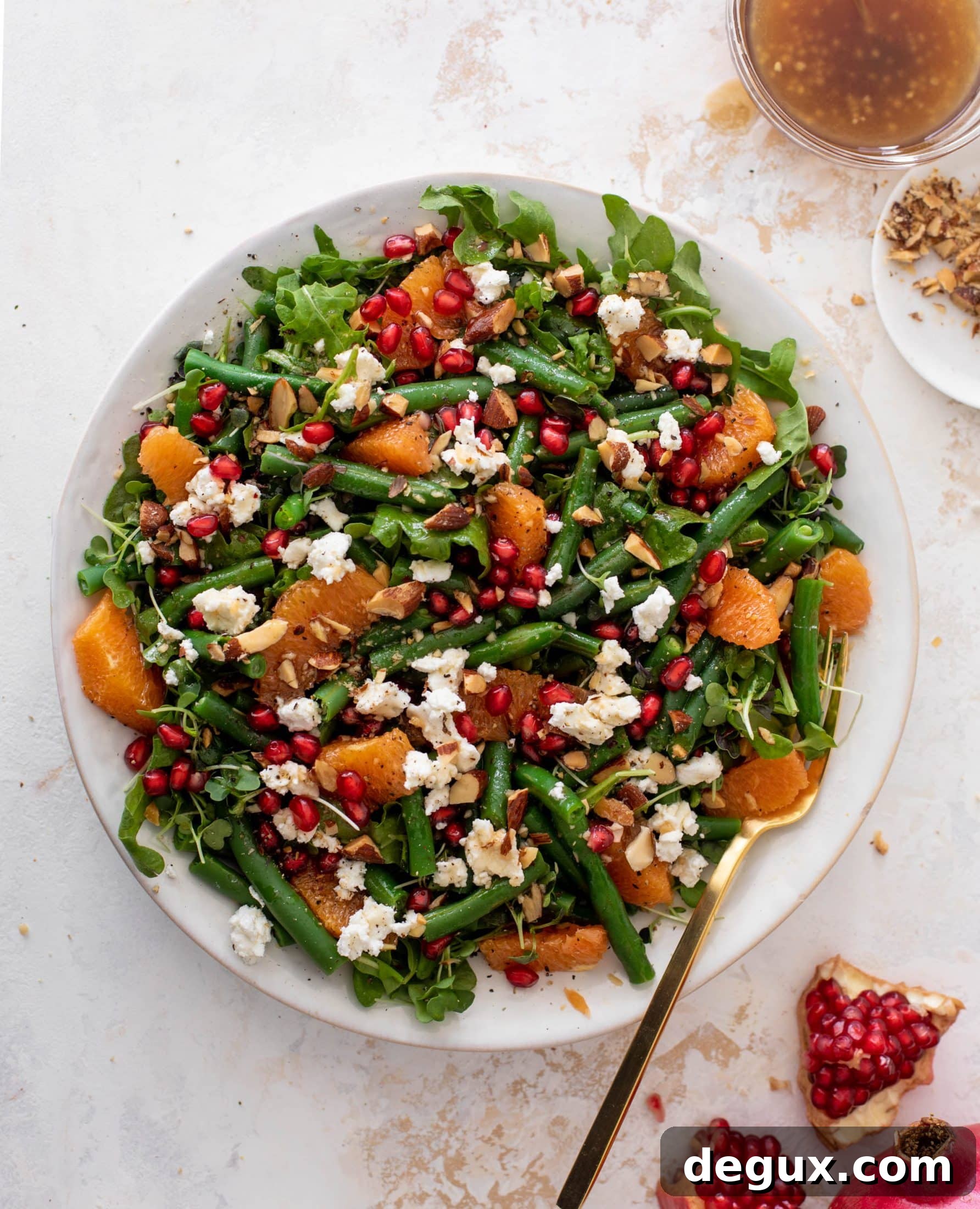 Festive Citrus Green Bean Salad with Pomegranate & Feta 9 christmas green bean salad