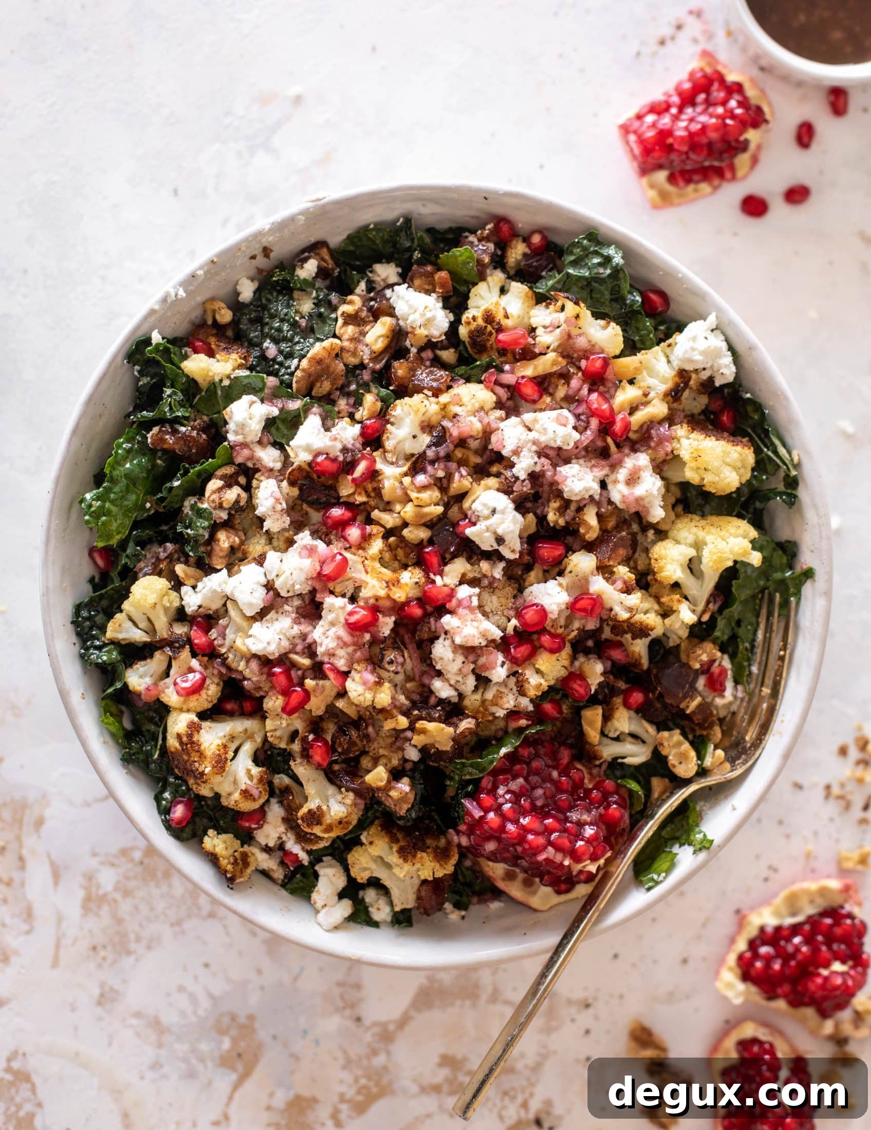 roasted cauliflower kale salad