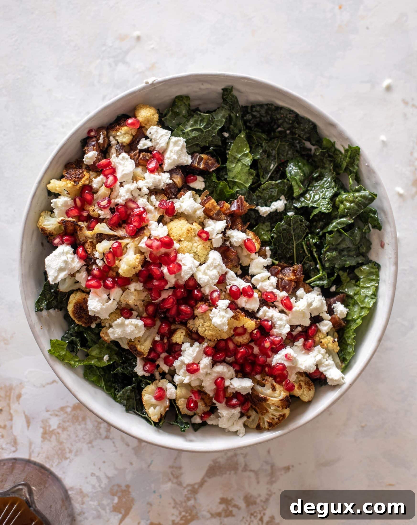 roasted cauliflower kale salad