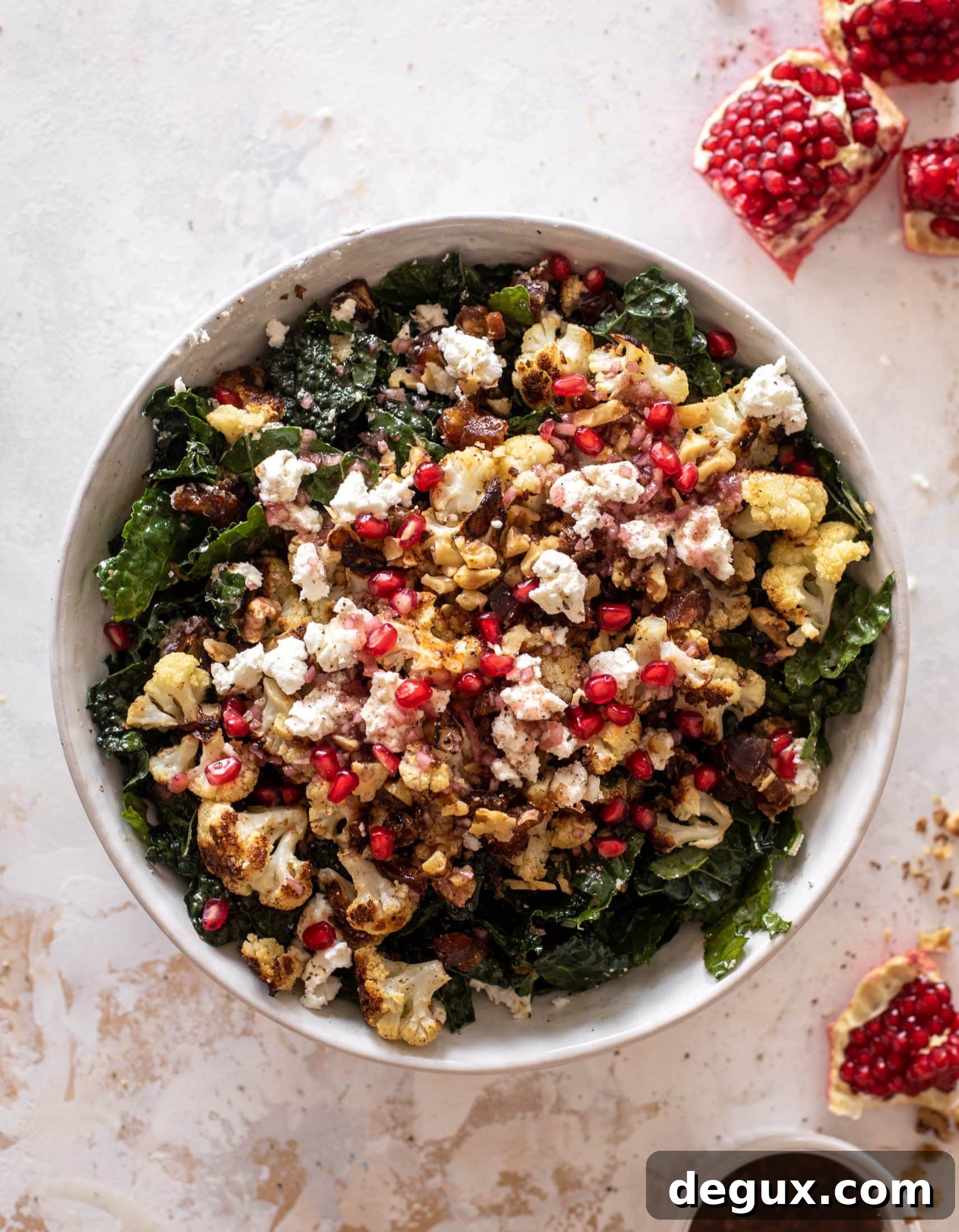 roasted cauliflower kale salad
