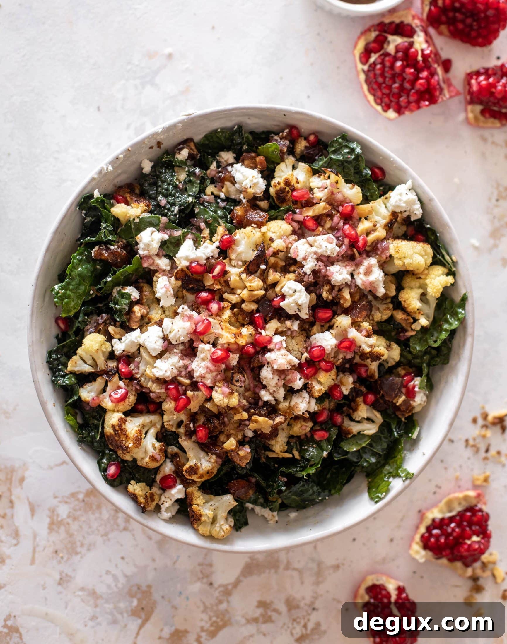 roasted cauliflower kale salad