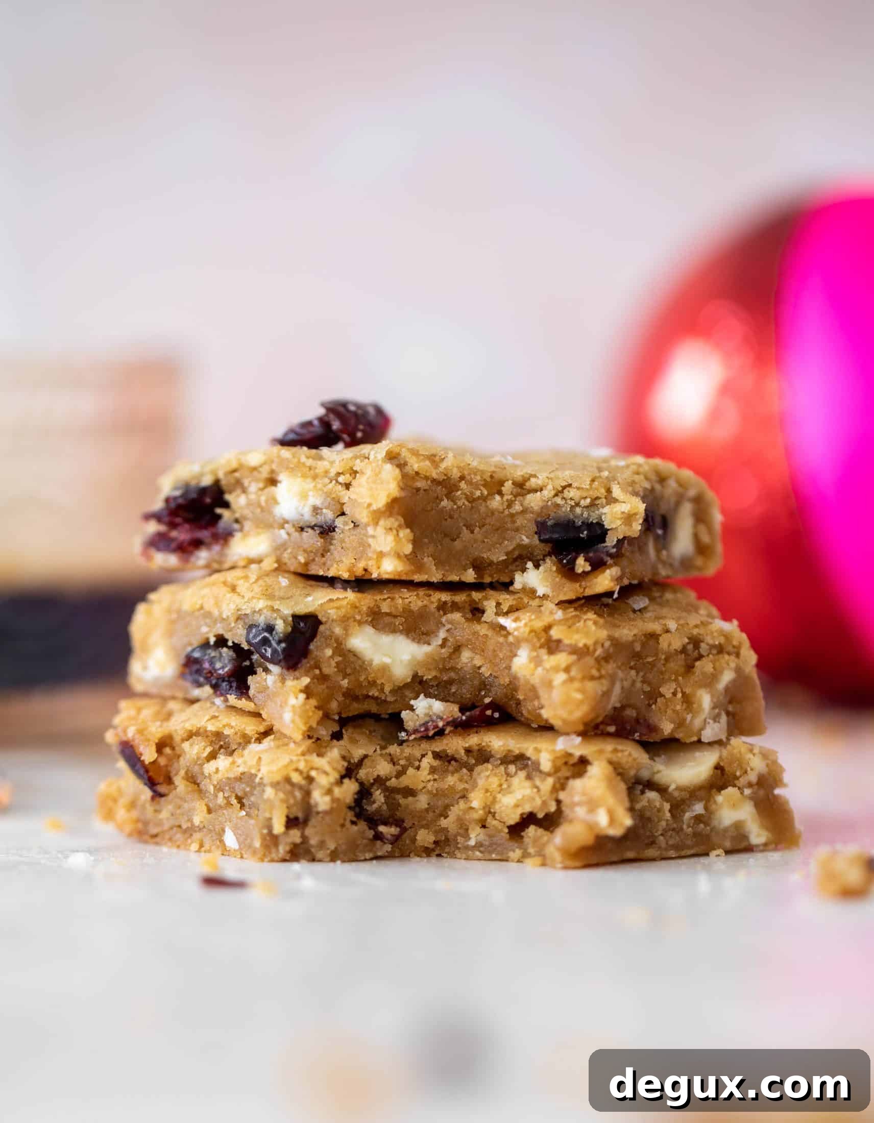Salted Brown Butter Cranberry White Chocolate Cookie Bars 2 salted cranberry white chocolate cookie bars