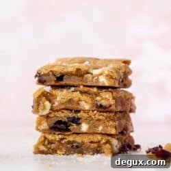 Salted Brown Butter Cranberry White Chocolate Cookie Bars 12 img 96819 11