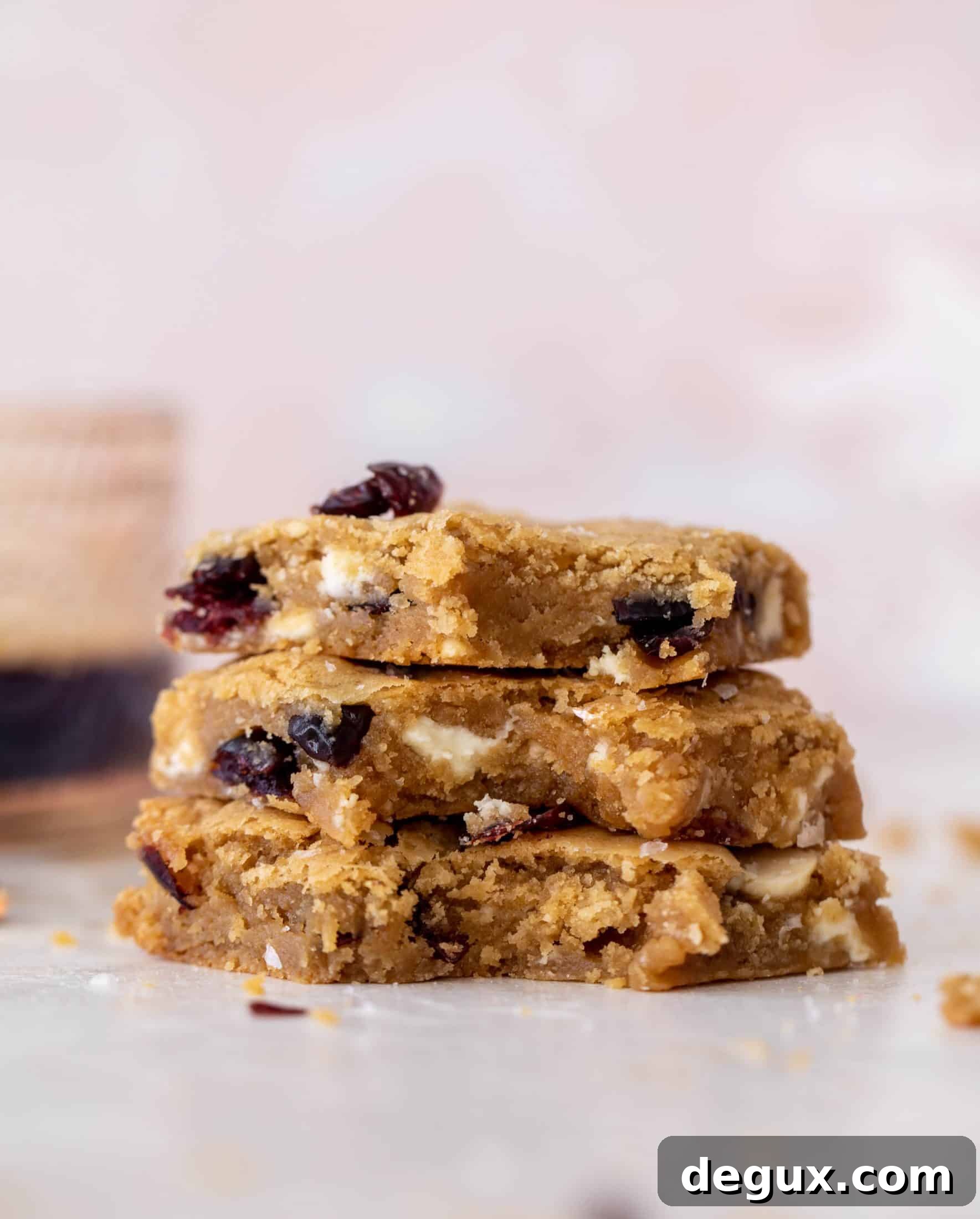 Salted Brown Butter Cranberry White Chocolate Cookie Bars 13 salted cranberry white chocolate cookie bars