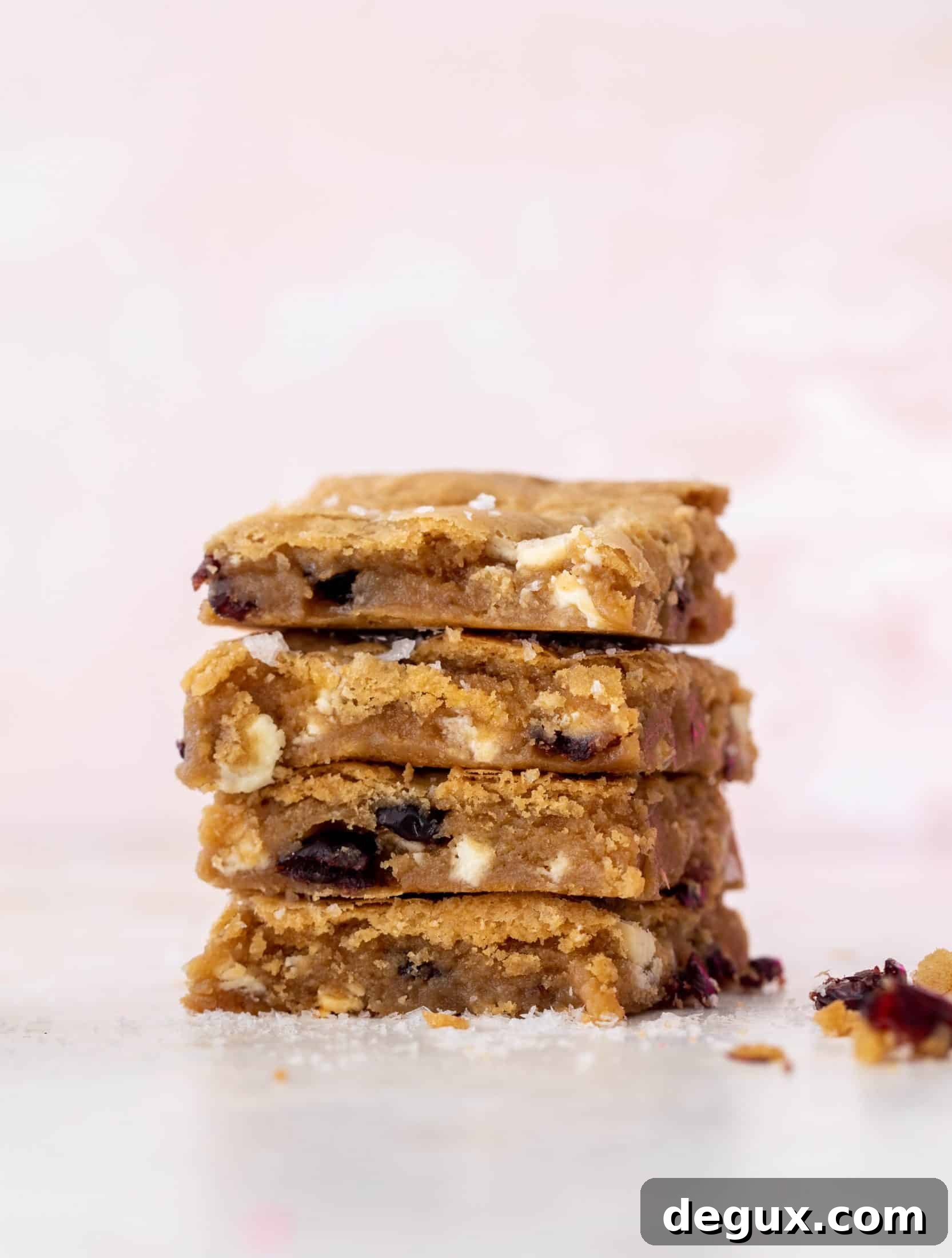 Salted Brown Butter Cranberry White Chocolate Cookie Bars 7 salted cranberry white chocolate cookie bars