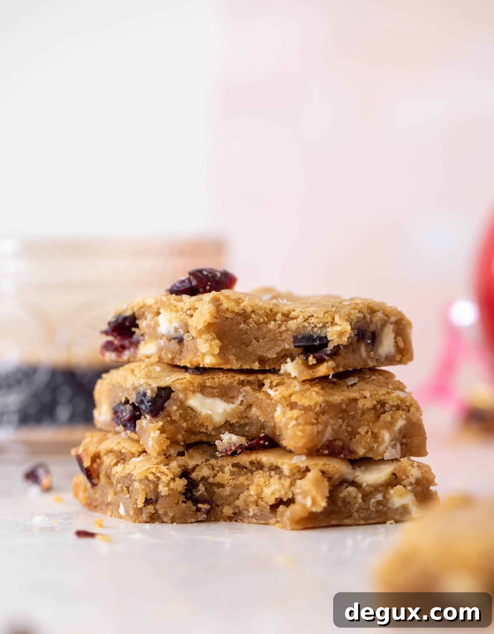 Salted Brown Butter Cranberry White Chocolate Cookie Bars 10 salted cranberry white chocolate cookie bars