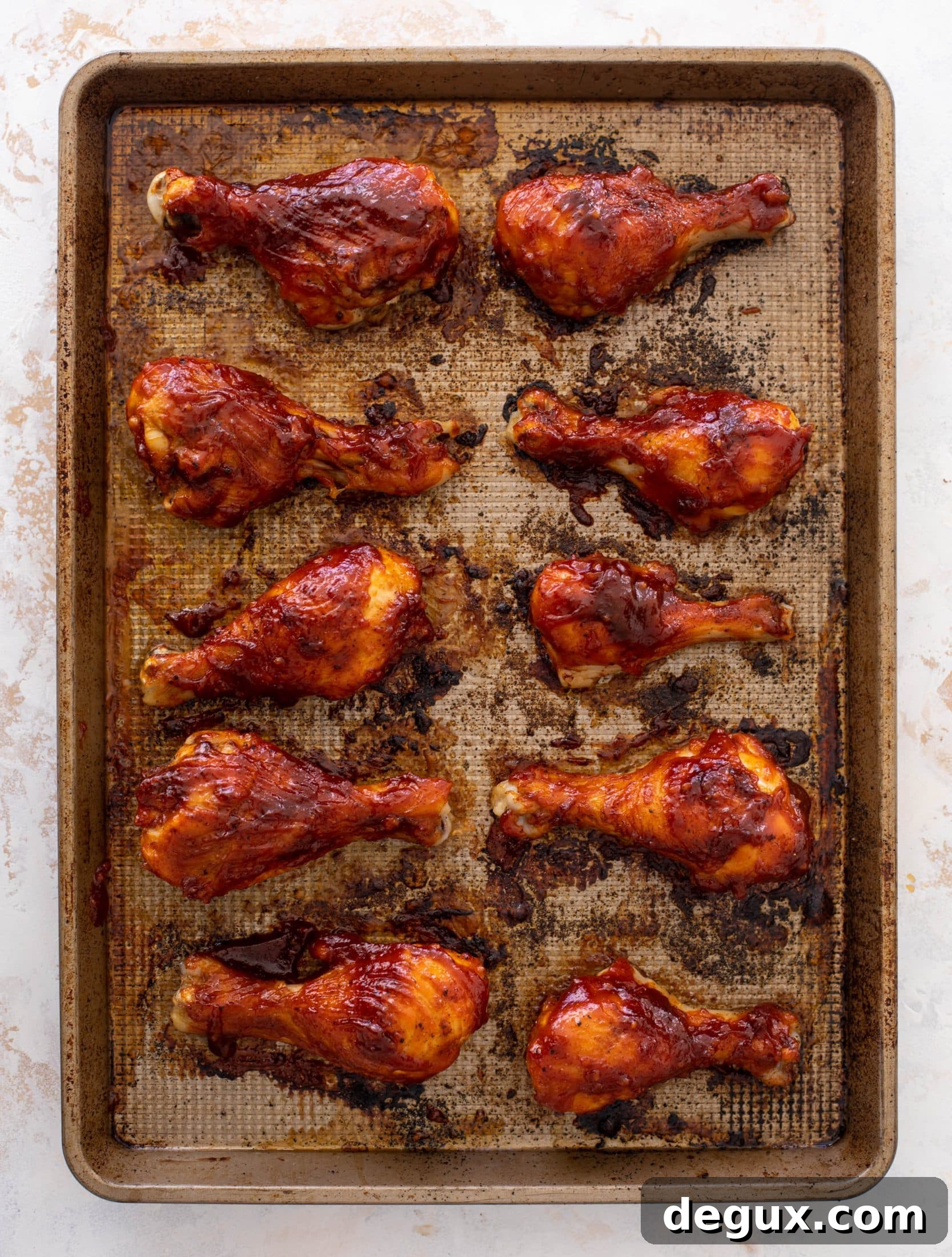 Oven-Baked BBQ Chicken Drumsticks with Sticky Glaze 5 baked BBQ chicken drumsticks