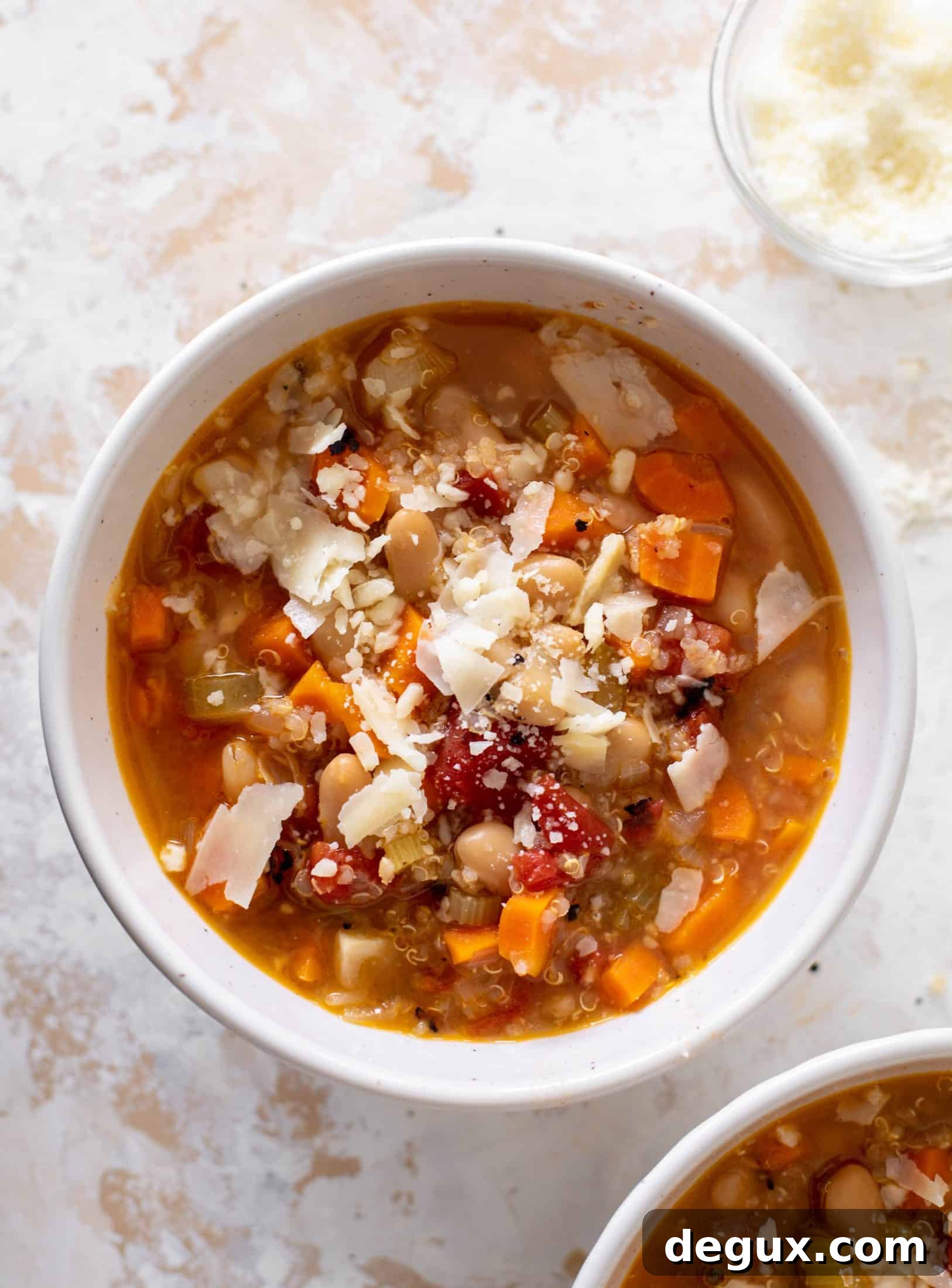 fire roasted quinoa white bean soup